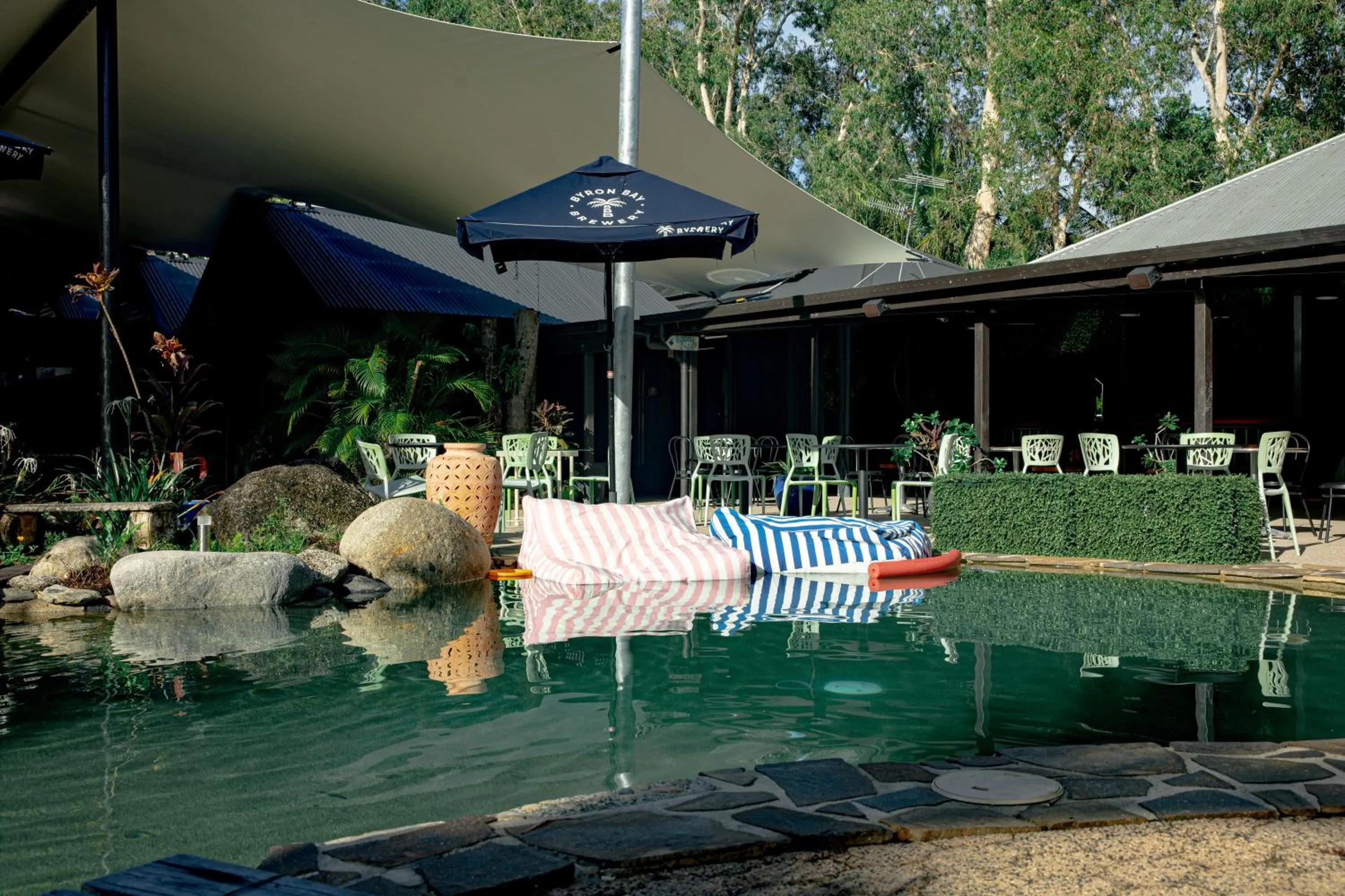 Pool view in Coral Beach Lodge