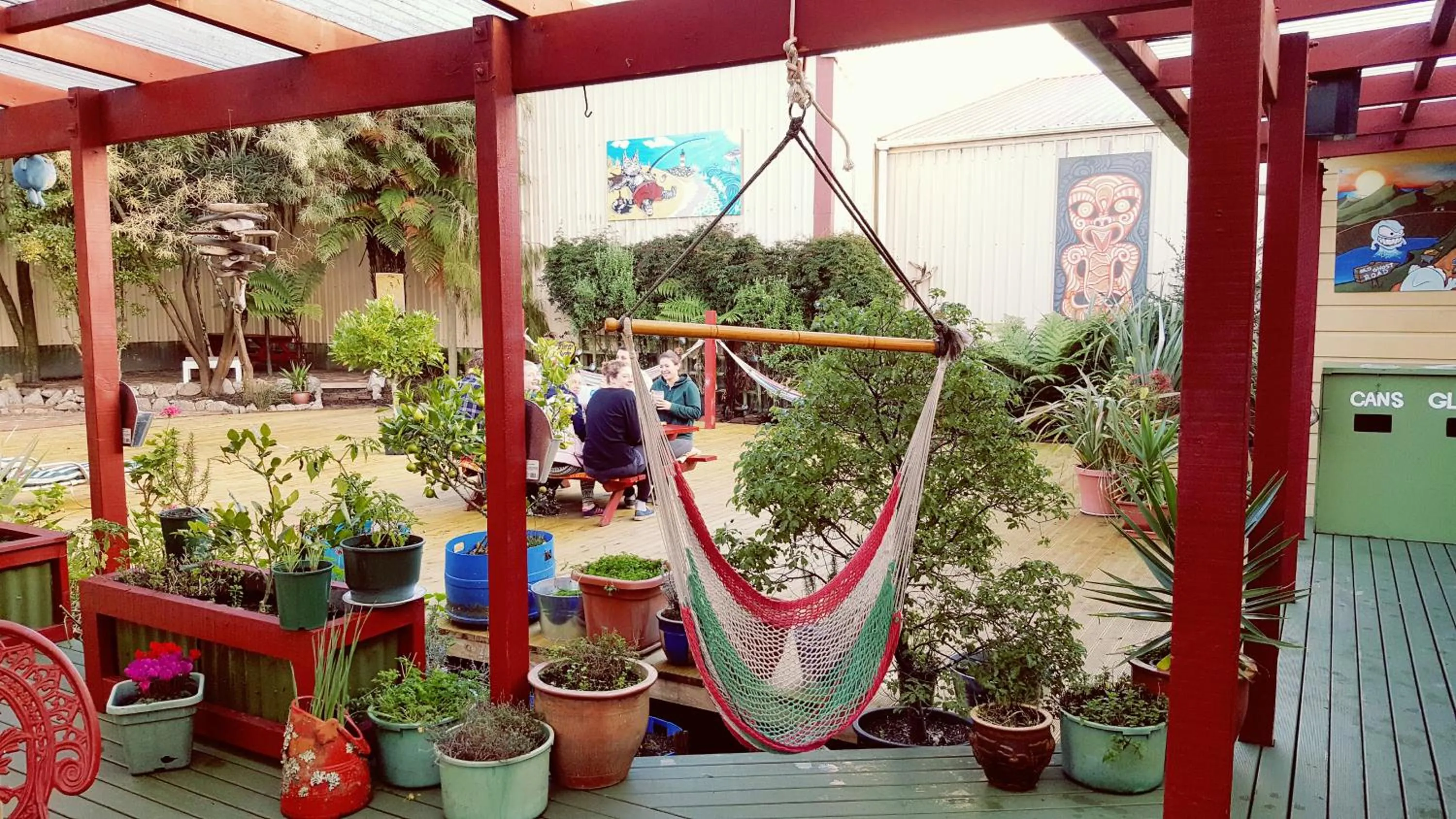 Garden in Bazil's Backpackers BBH Hostel & Surf School