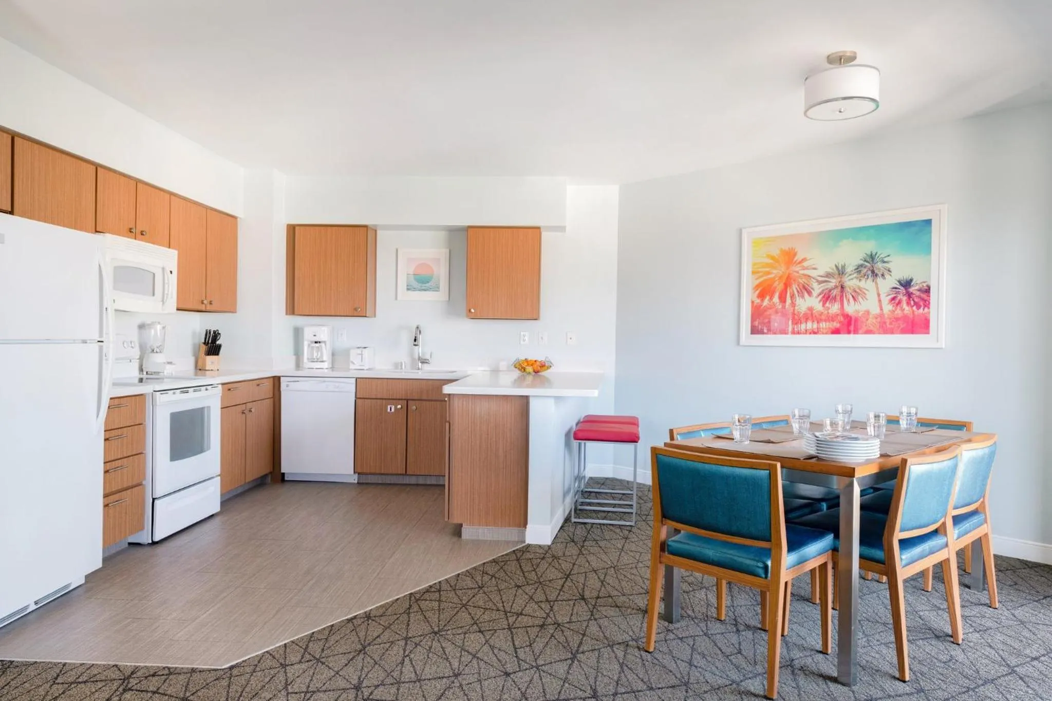 Communal kitchen in WorldMark Anaheim