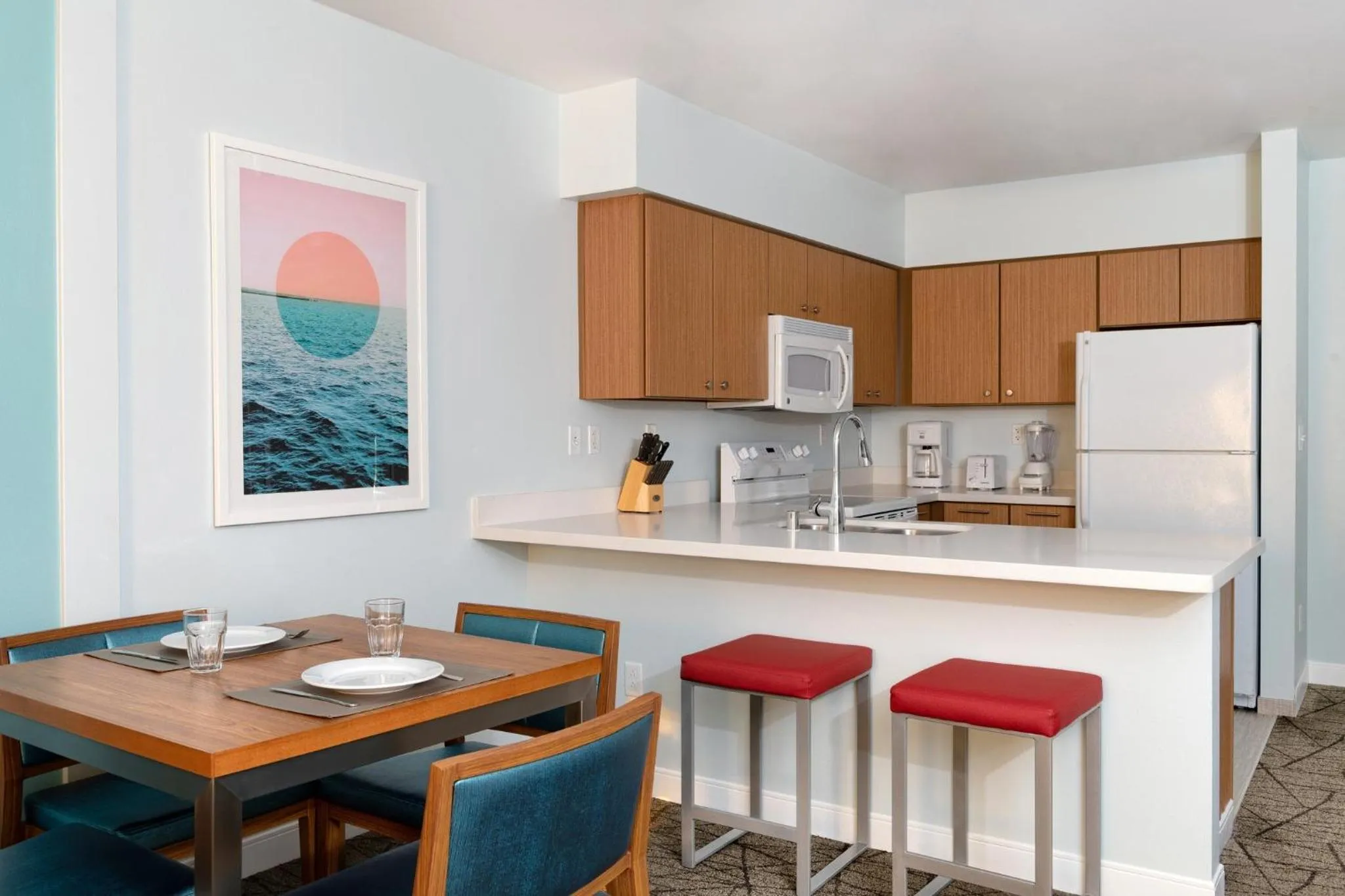 Communal kitchen in WorldMark Anaheim