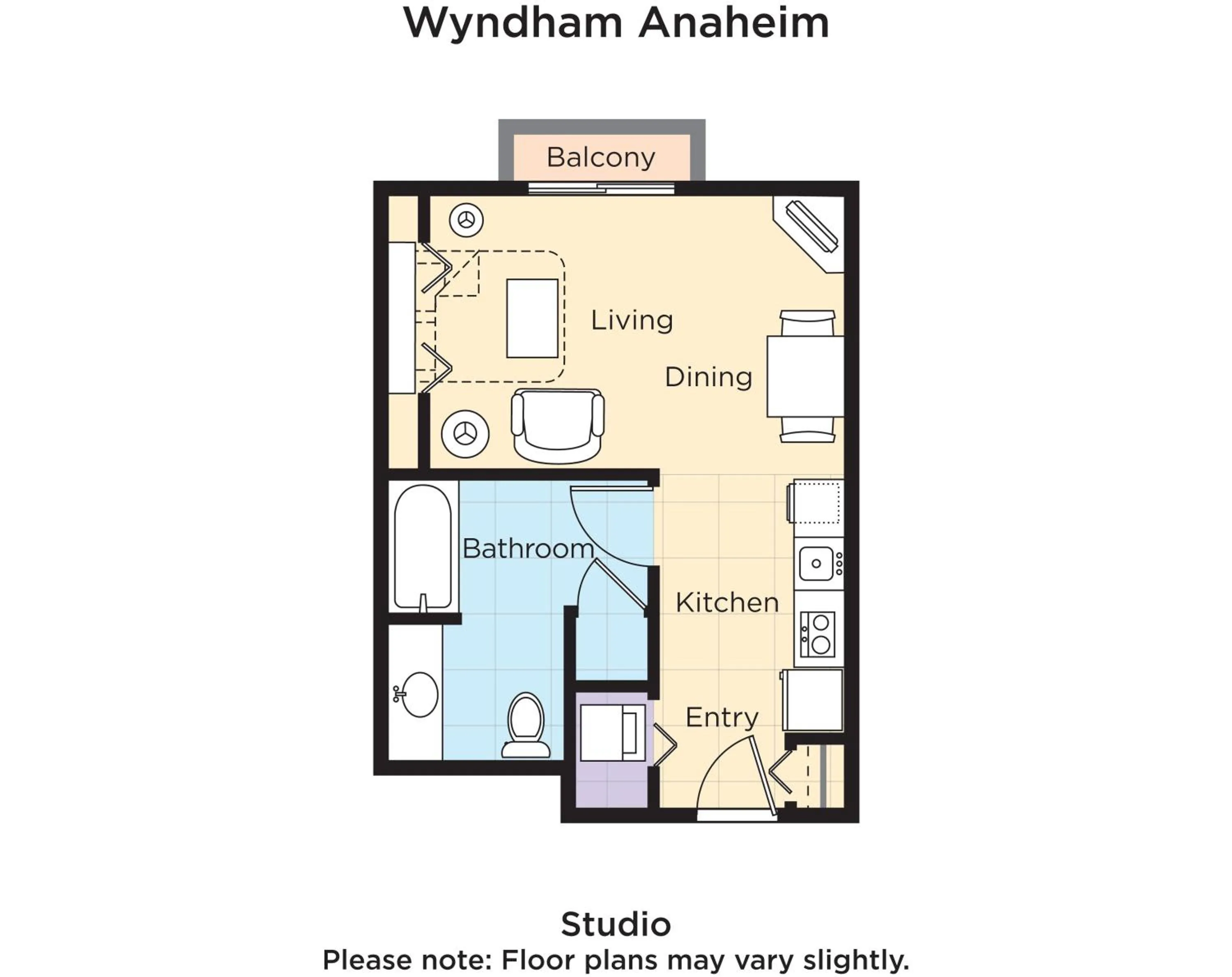 Floor plan in WorldMark Anaheim