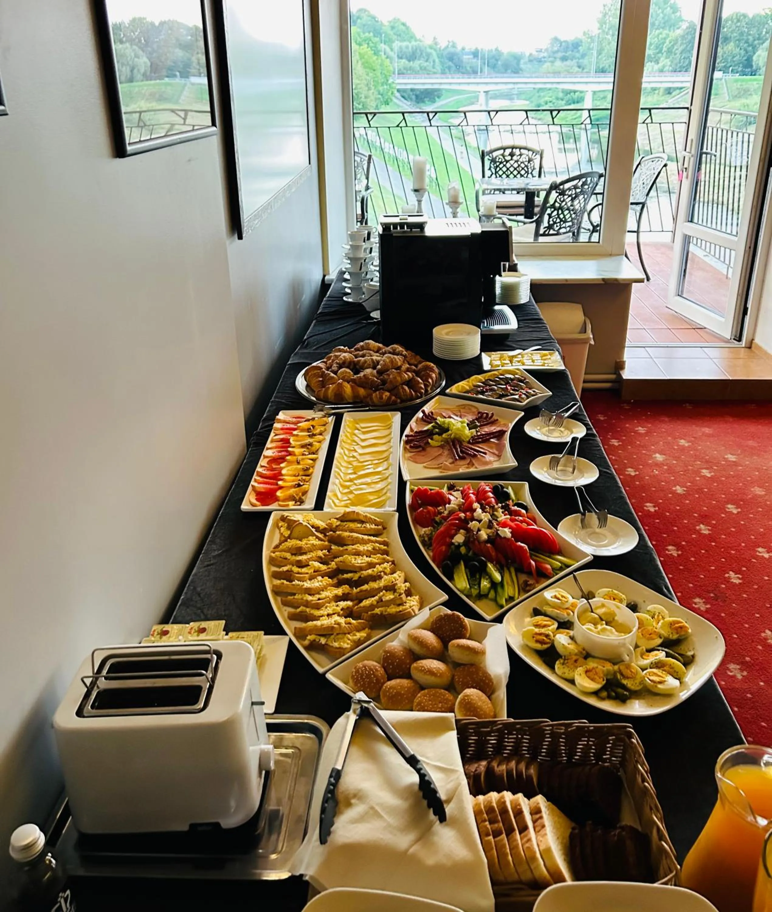 Buffet breakfast in Viešbutis Banga