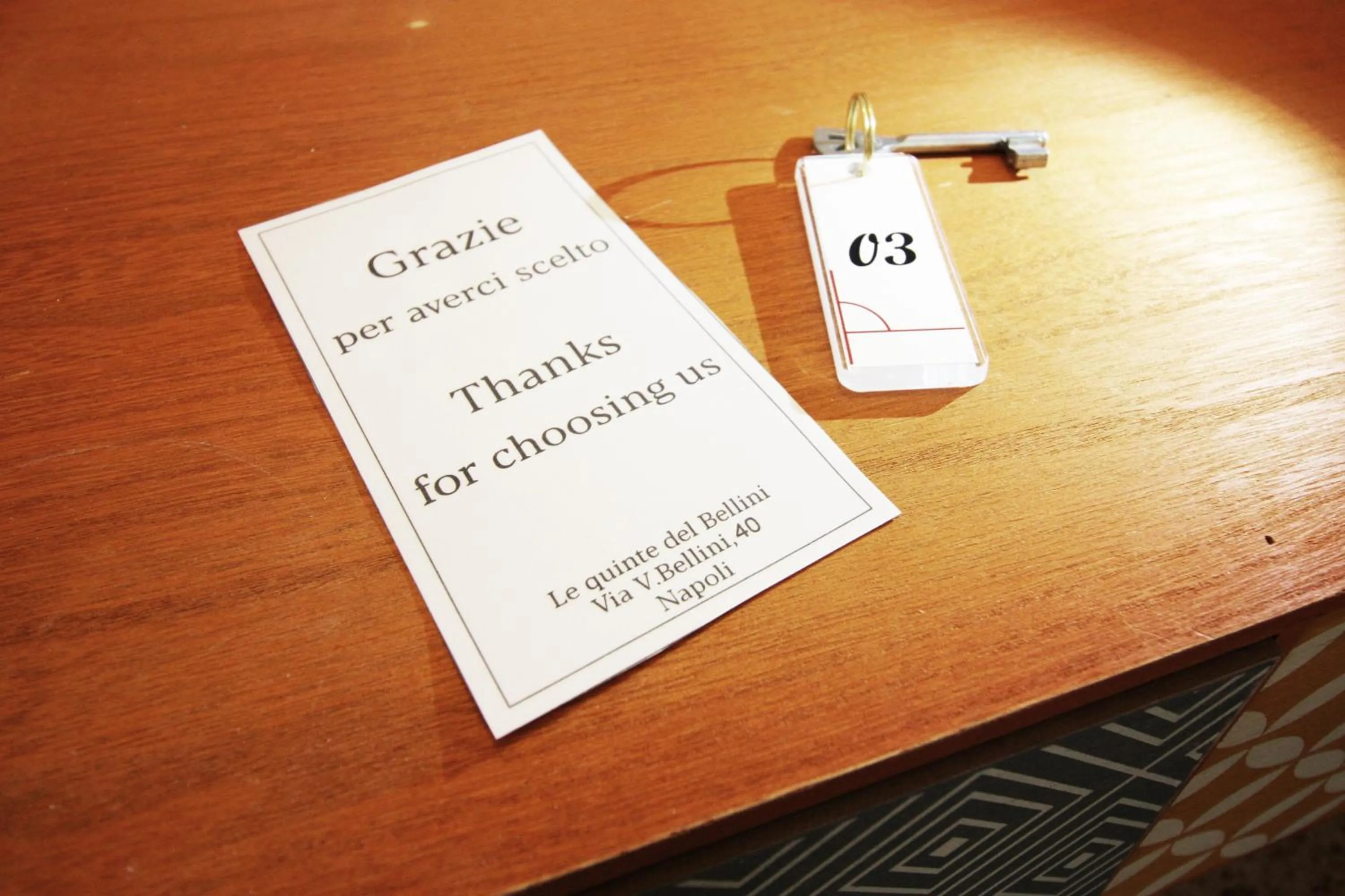 Decorative detail in Le Quinte del Bellini