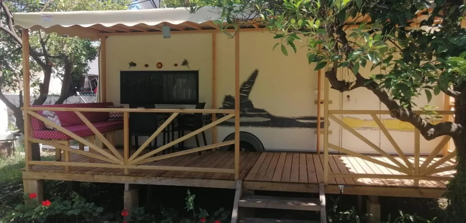 Balcony/Terrace in Kara Kedi Beach Bungalow