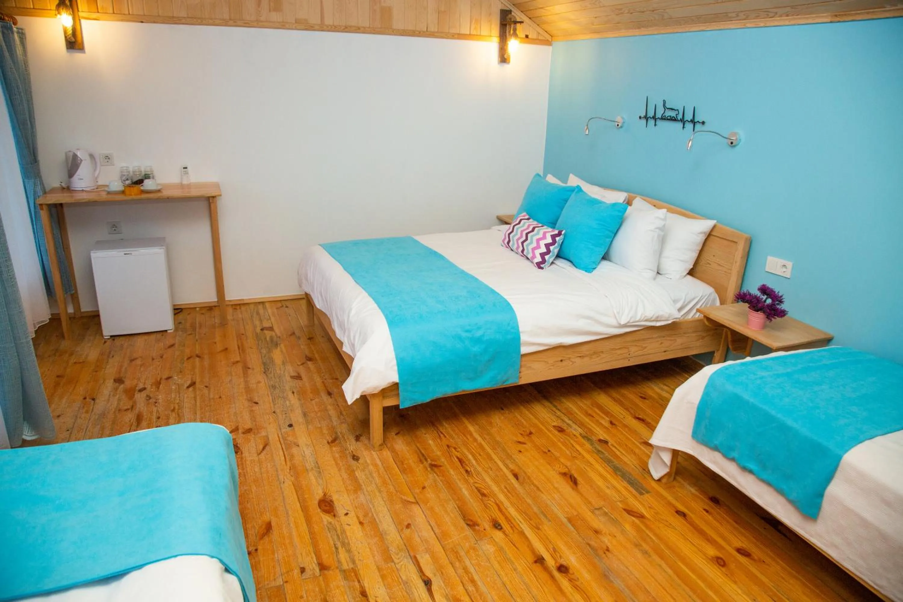 Bed in Kara Kedi Beach Bungalow