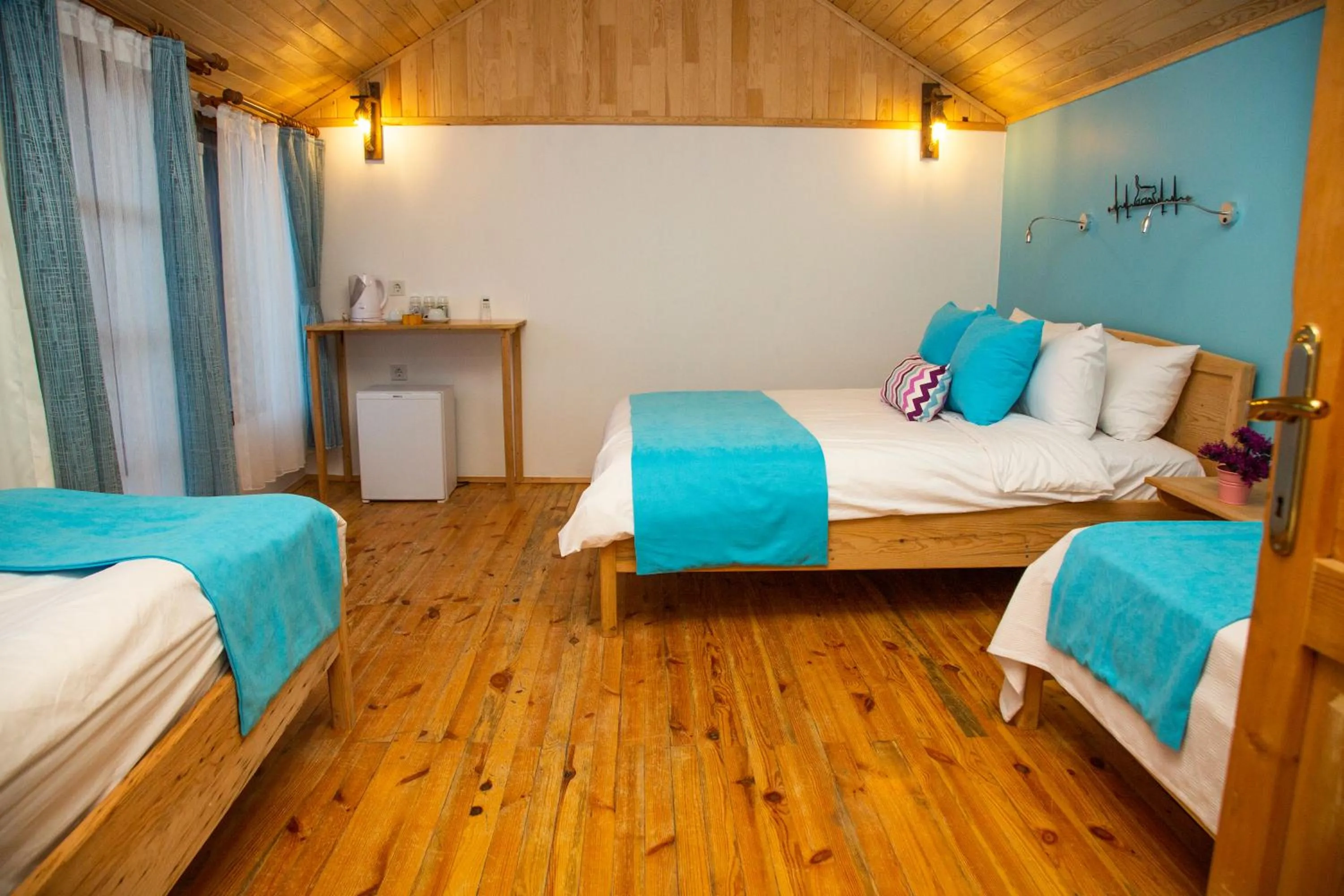 Bed in Kara Kedi Beach Bungalow