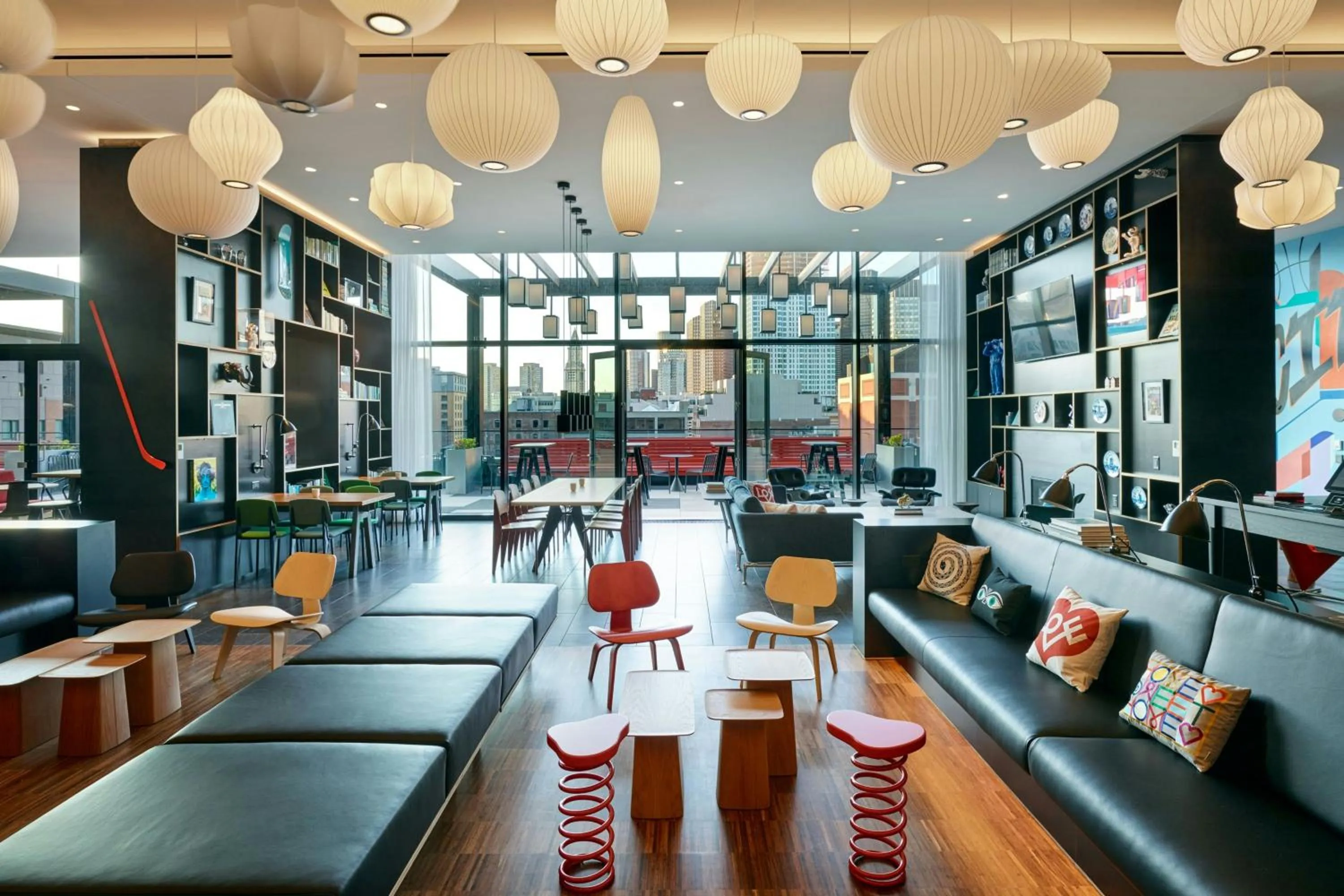 Lobby or reception in citizenM Boston North Station