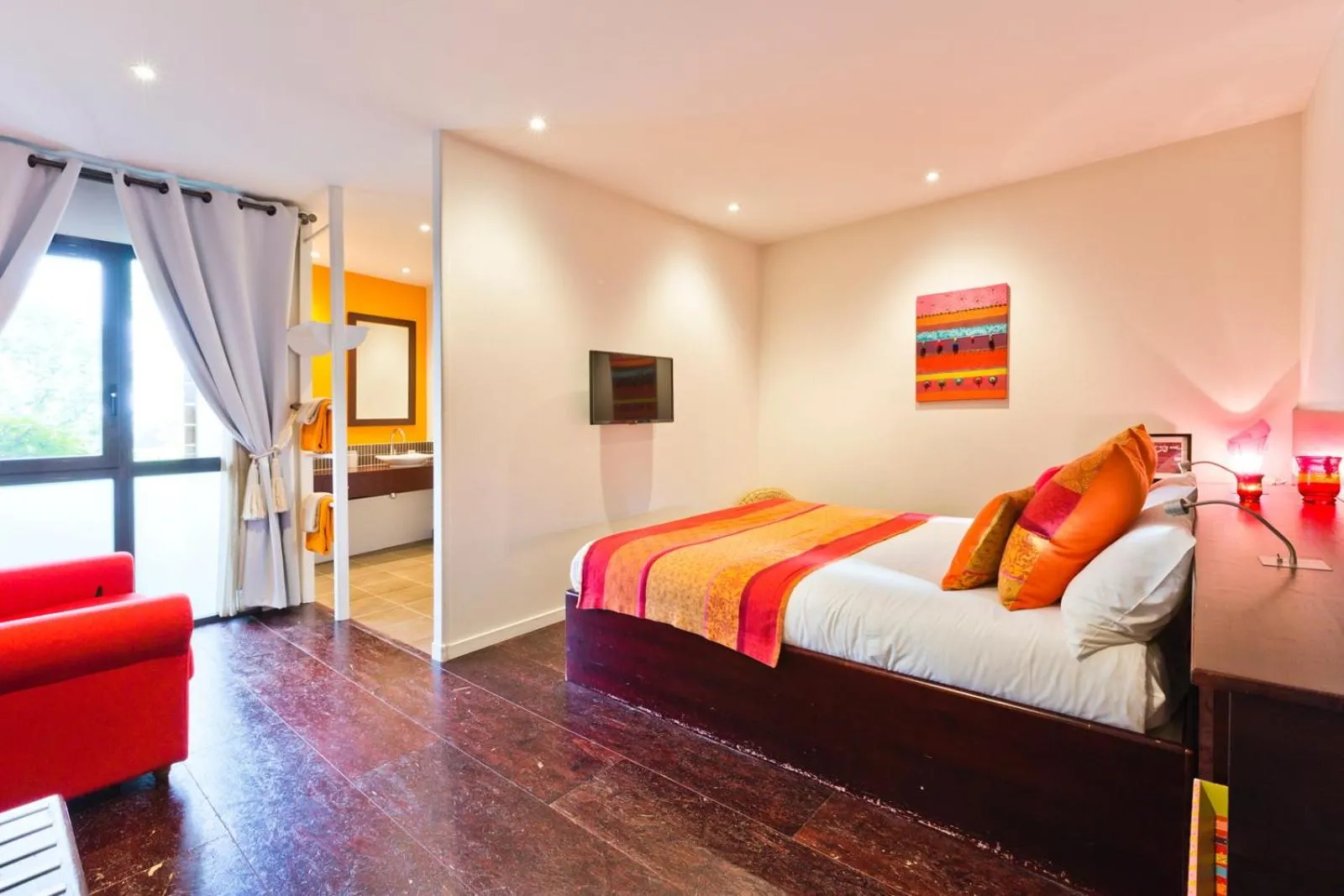 Bed in Hôtel Auberge de Chavannes