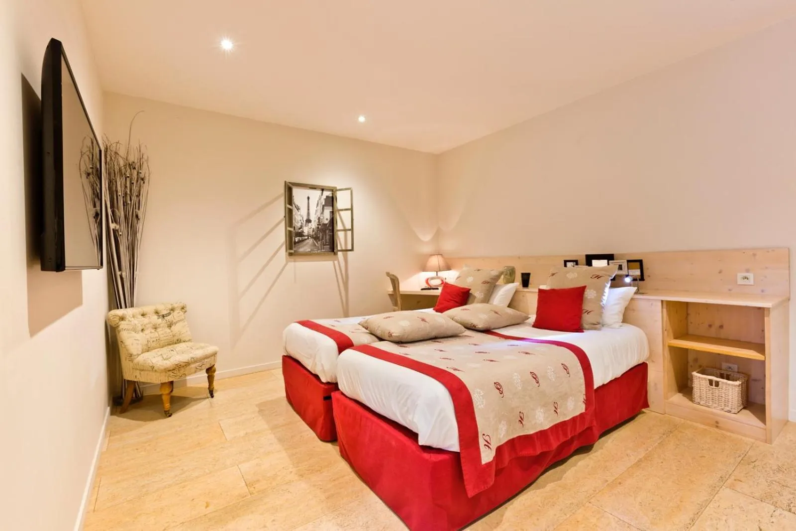 Bed in Hôtel Auberge de Chavannes