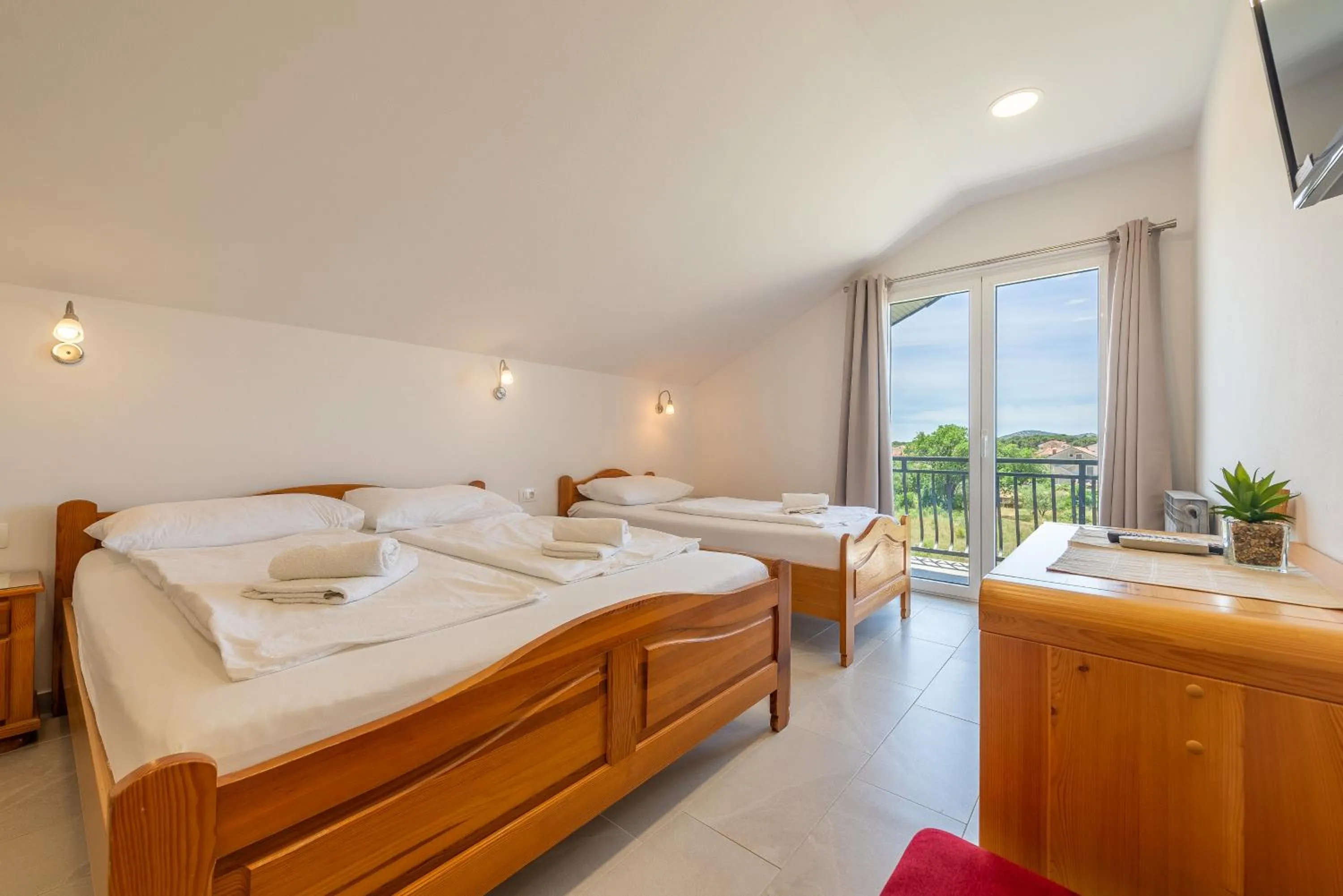 Balcony/Terrace, Bed in Bed & Breakfast Maki