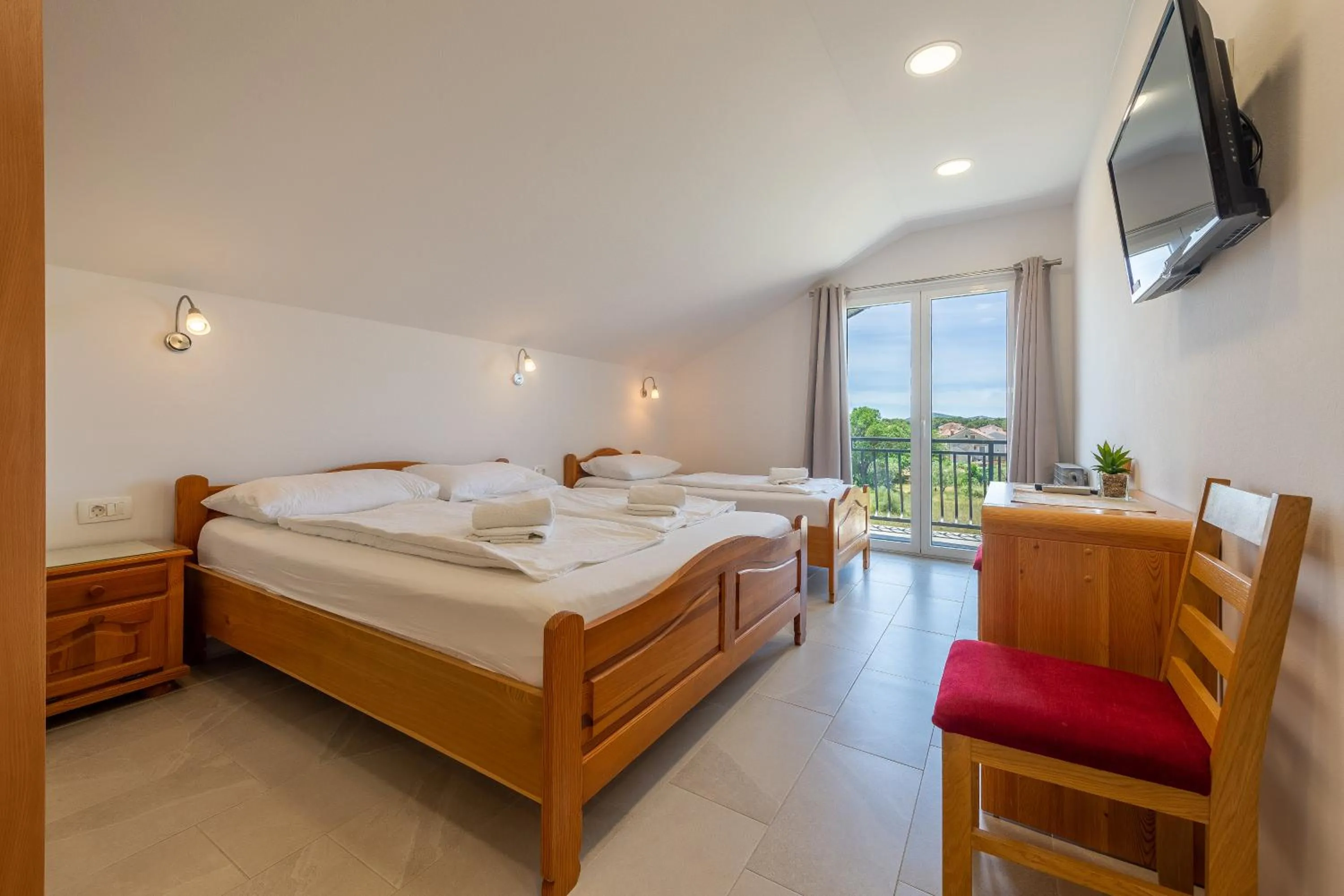 Balcony/Terrace, Bed in Bed & Breakfast Maki