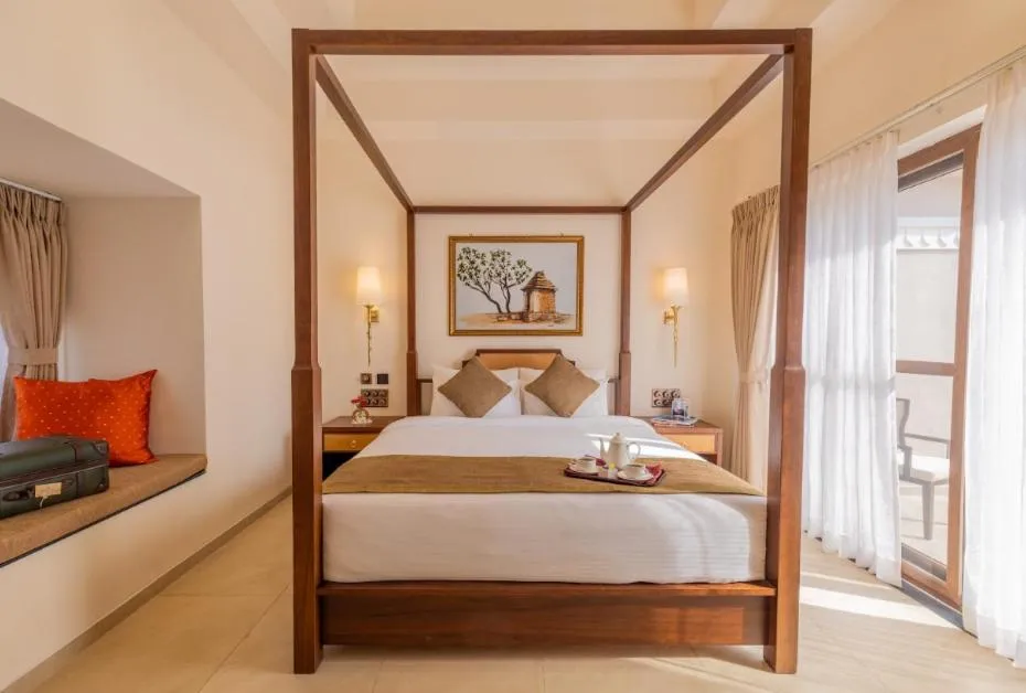 Photo of the whole room, Bed in Vijayshree Resort, Hampi