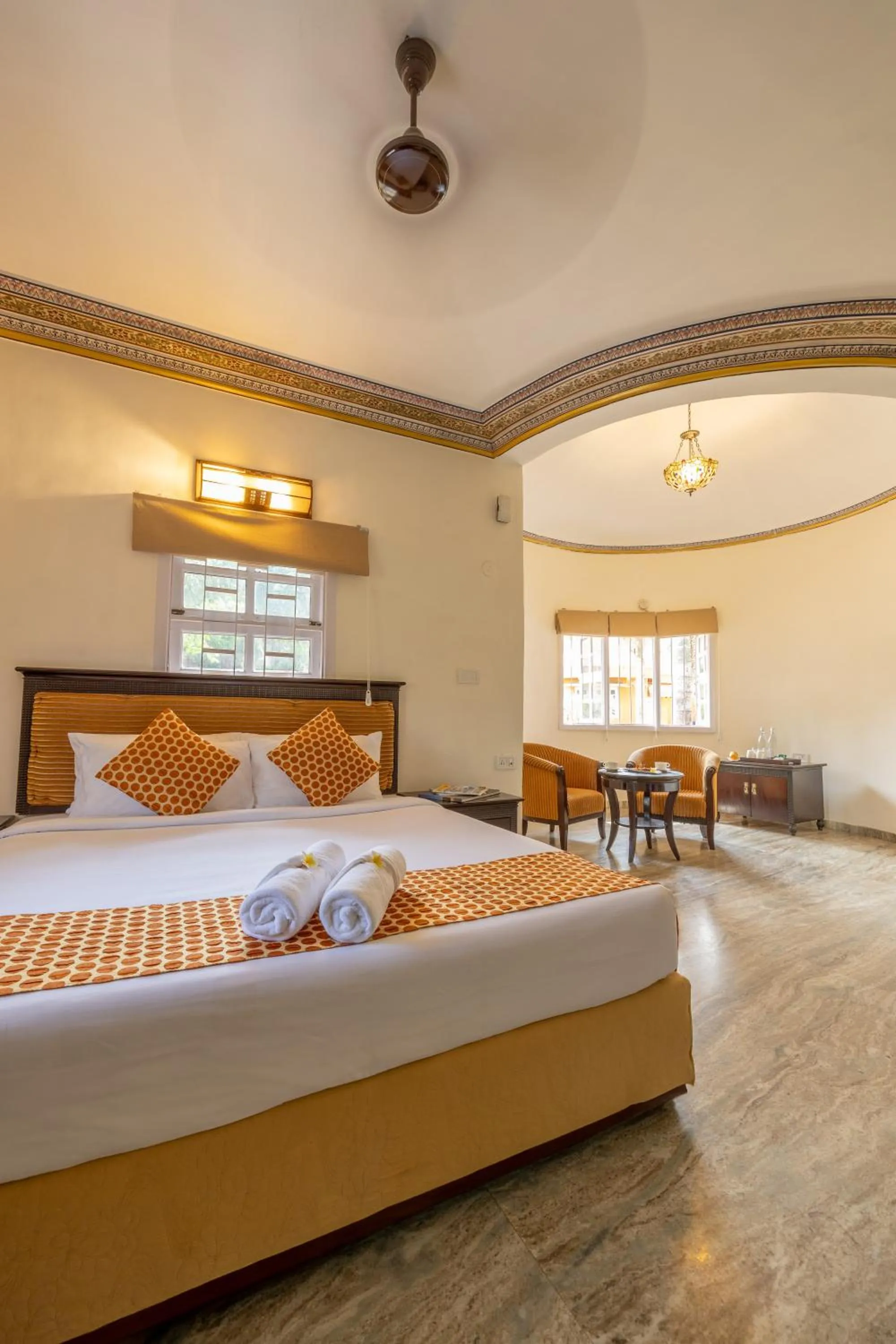 Bedroom, Bed in Vijayshree Resort, Hampi