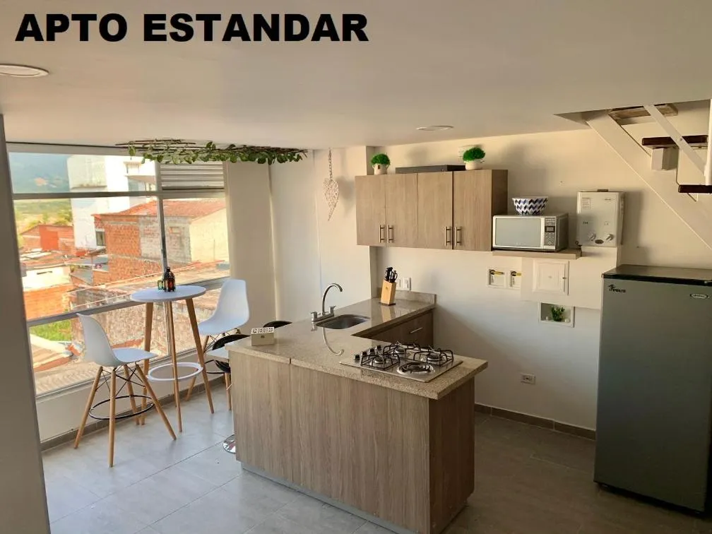 Kitchen or kitchenette in Apartamentos View, calle del Malecón frente al lago