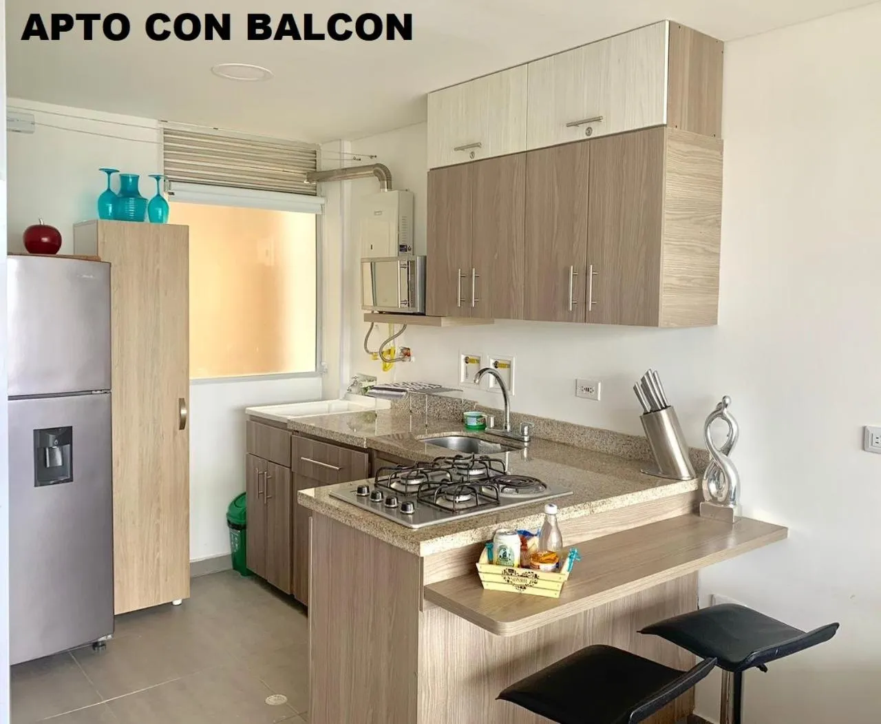 Kitchen or kitchenette in Apartamentos View, calle del Malecón frente al lago