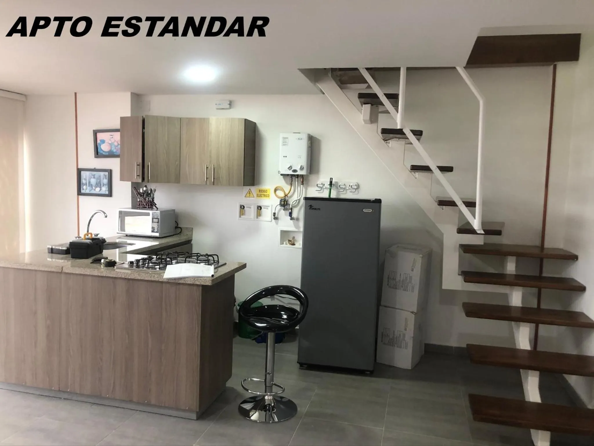 Kitchen or kitchenette in Apartamentos View, calle del Malecón frente al lago