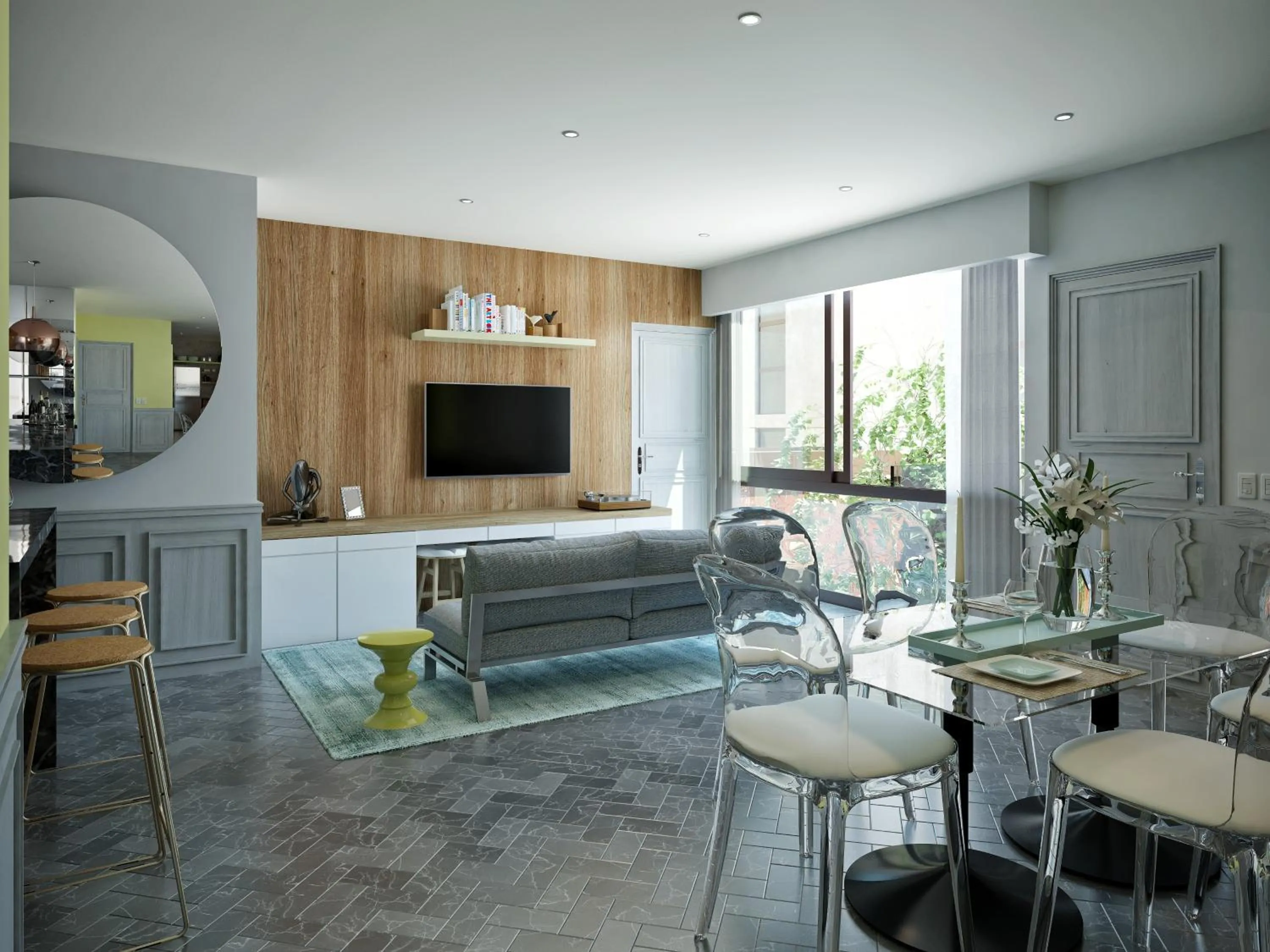 Living room in Singular Joy Downtown Residences