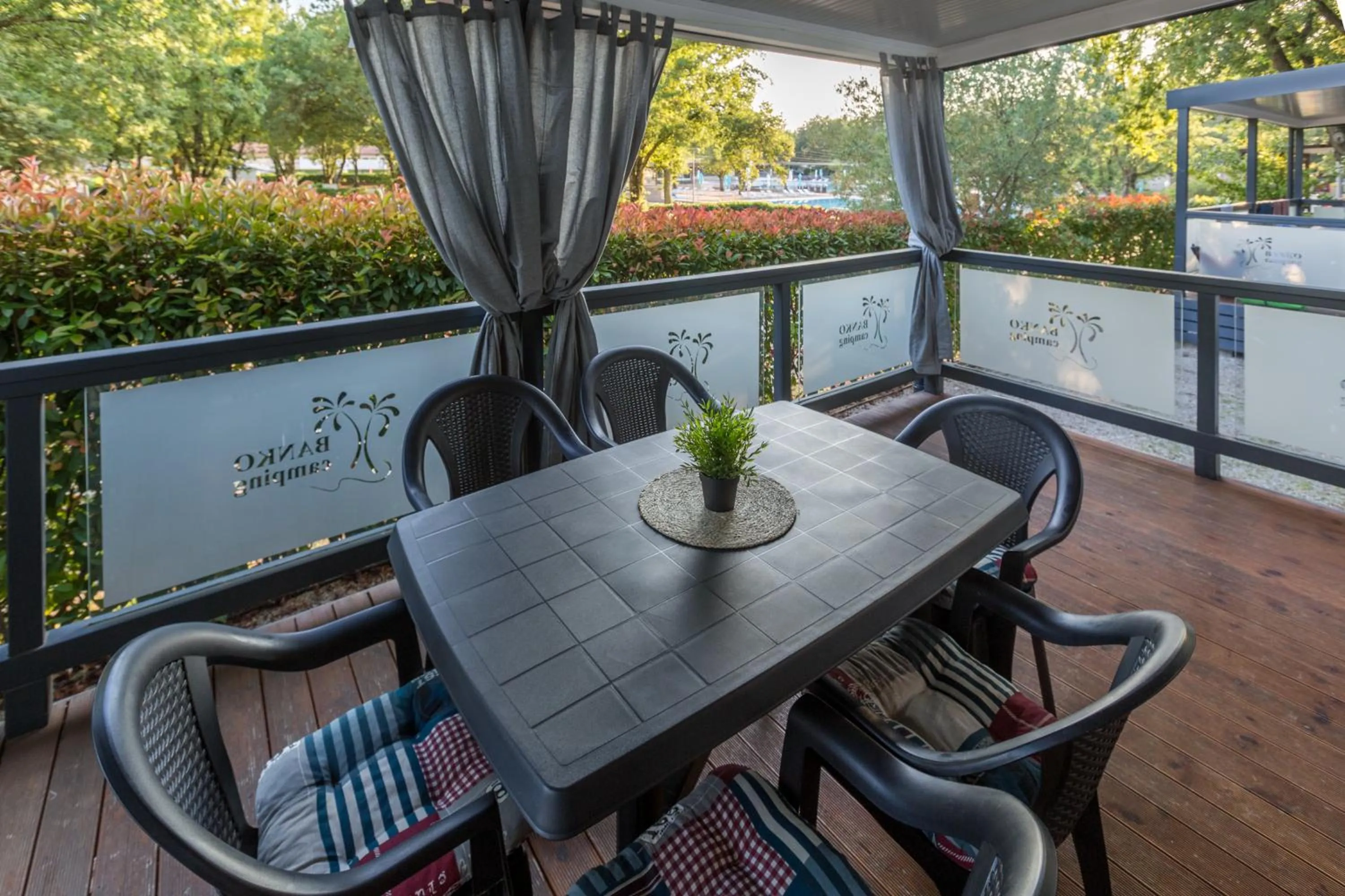Balcony/Terrace in Mobile Homes Banko in Bijela Uvala and Zelena laguna