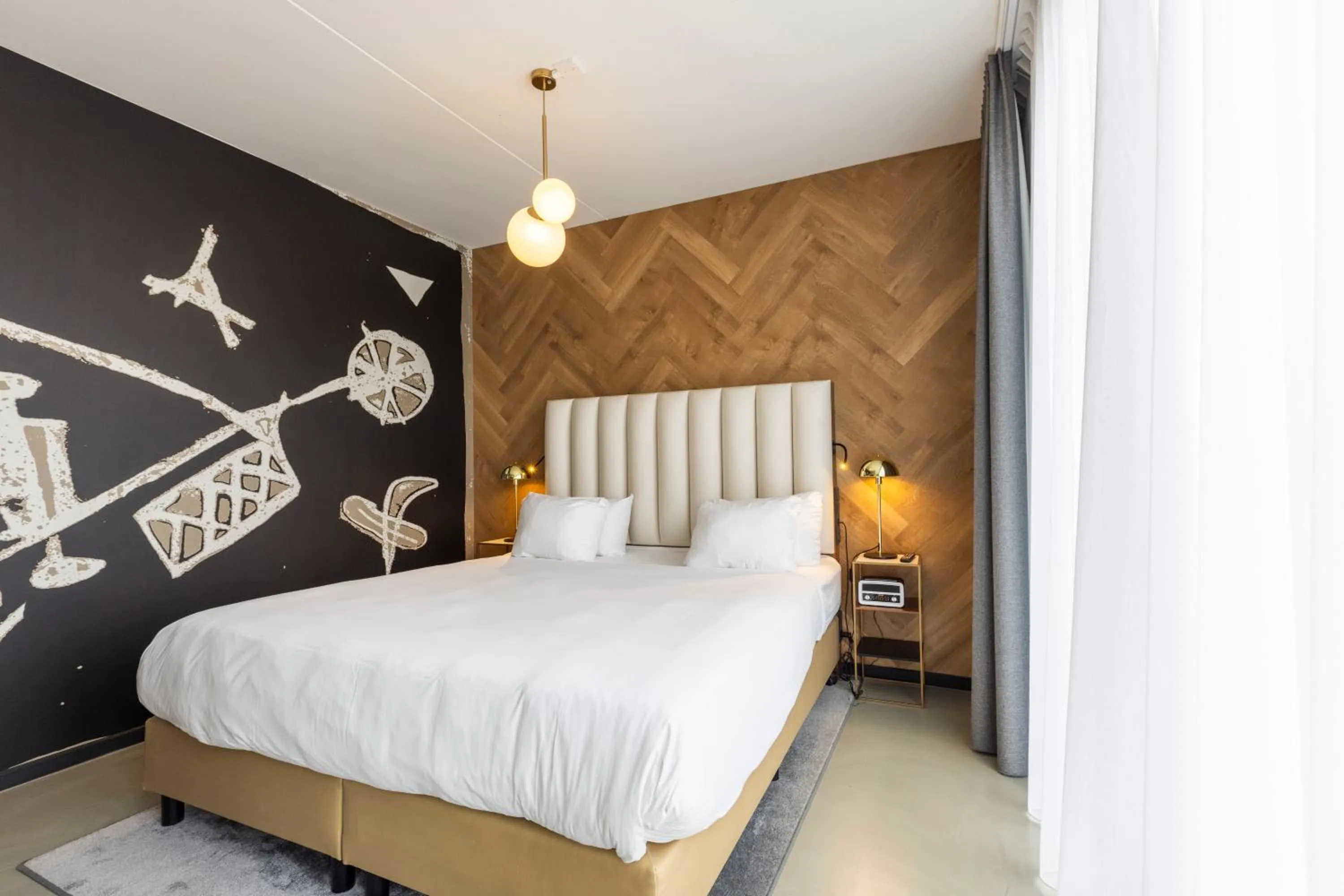 Bed in Fletcher Boutique Hotel Slaak-Rotterdam