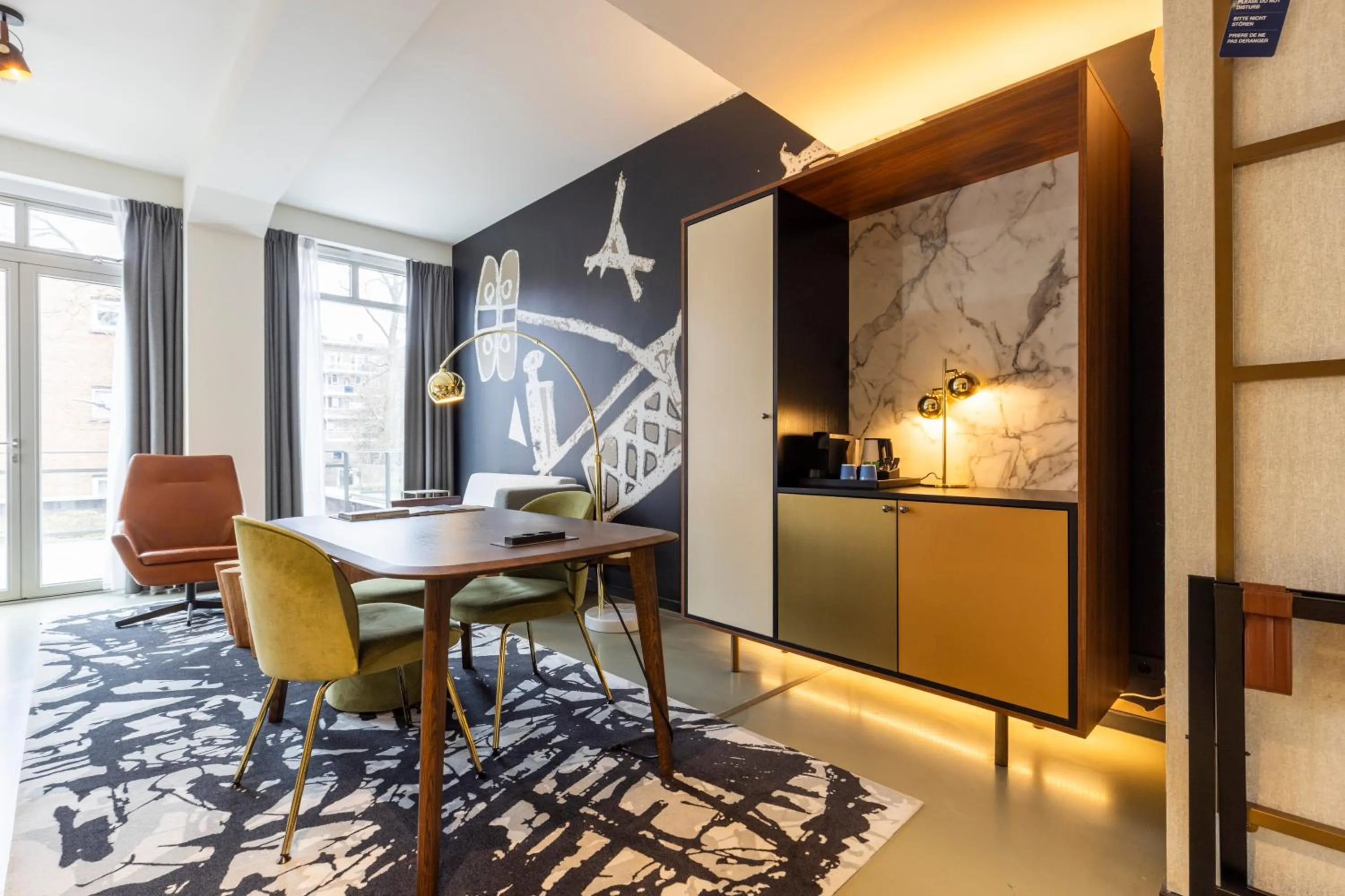 Kitchen or kitchenette in Fletcher Boutique Hotel Slaak-Rotterdam