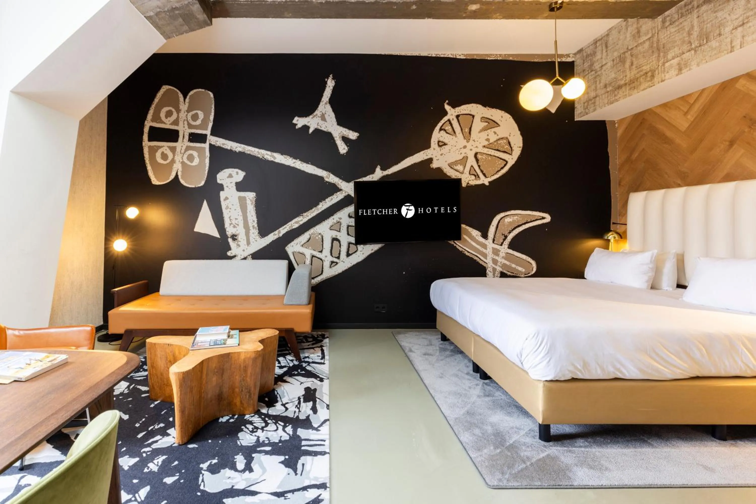 Photo of the whole room, Bed in Fletcher Boutique Hotel Slaak-Rotterdam