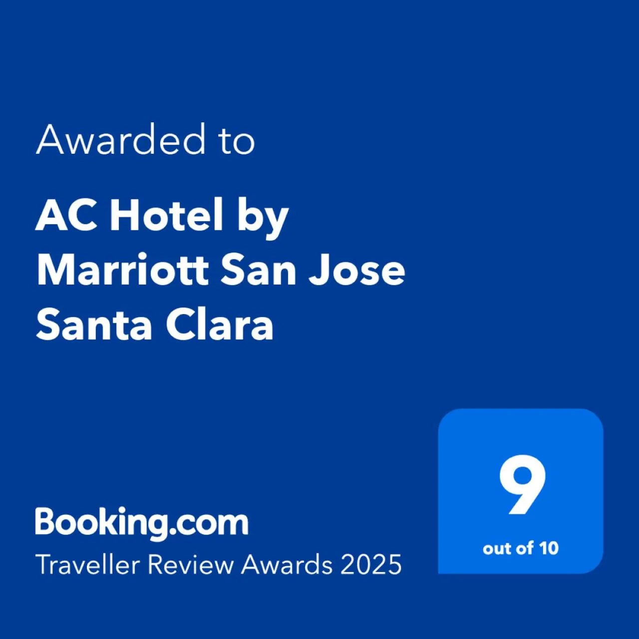 Certificate/Award in AC Hotel by Marriott San Jose Santa Clara