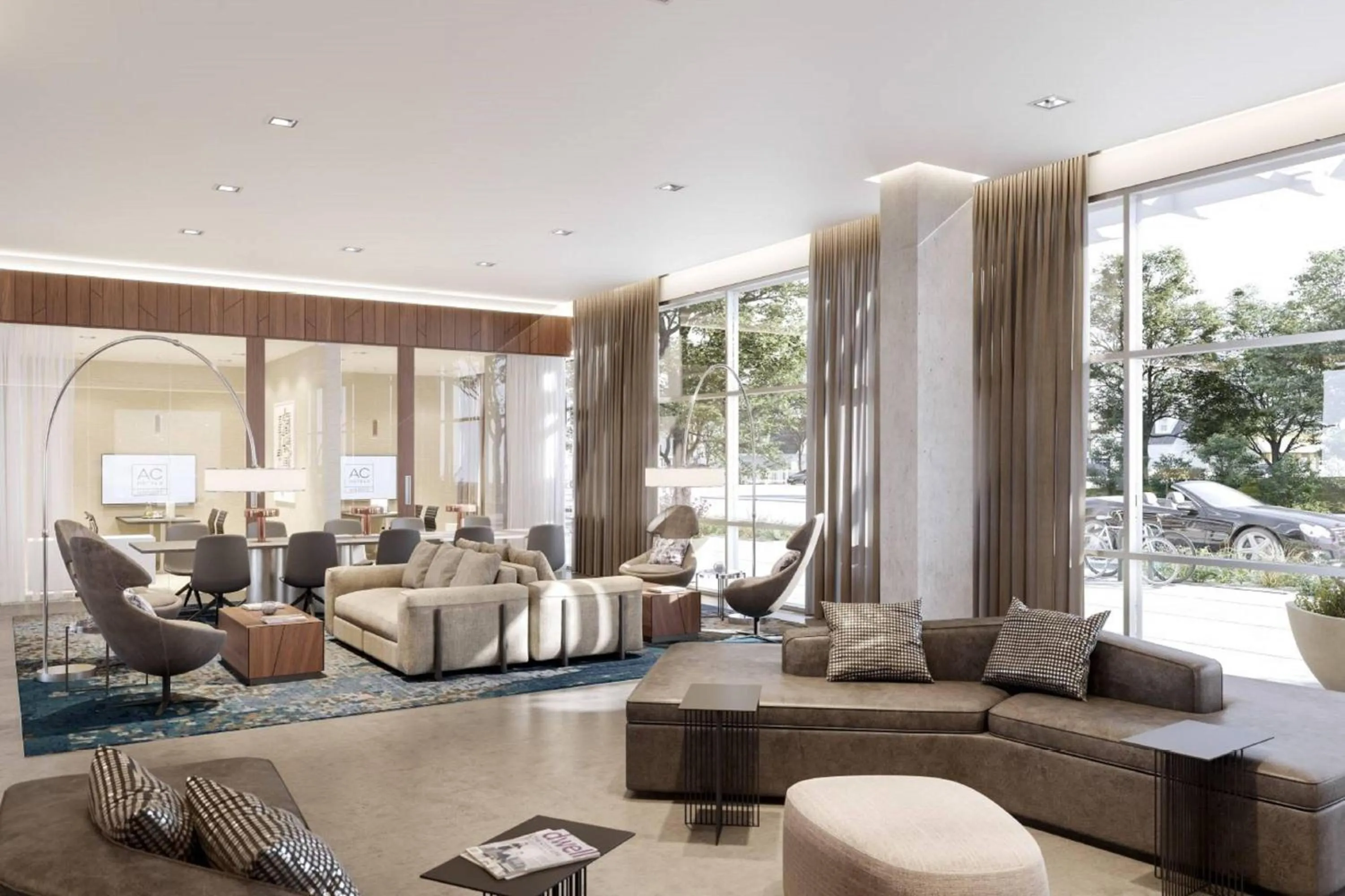 Lobby or reception in AC Hotel by Marriott San Jose Santa Clara