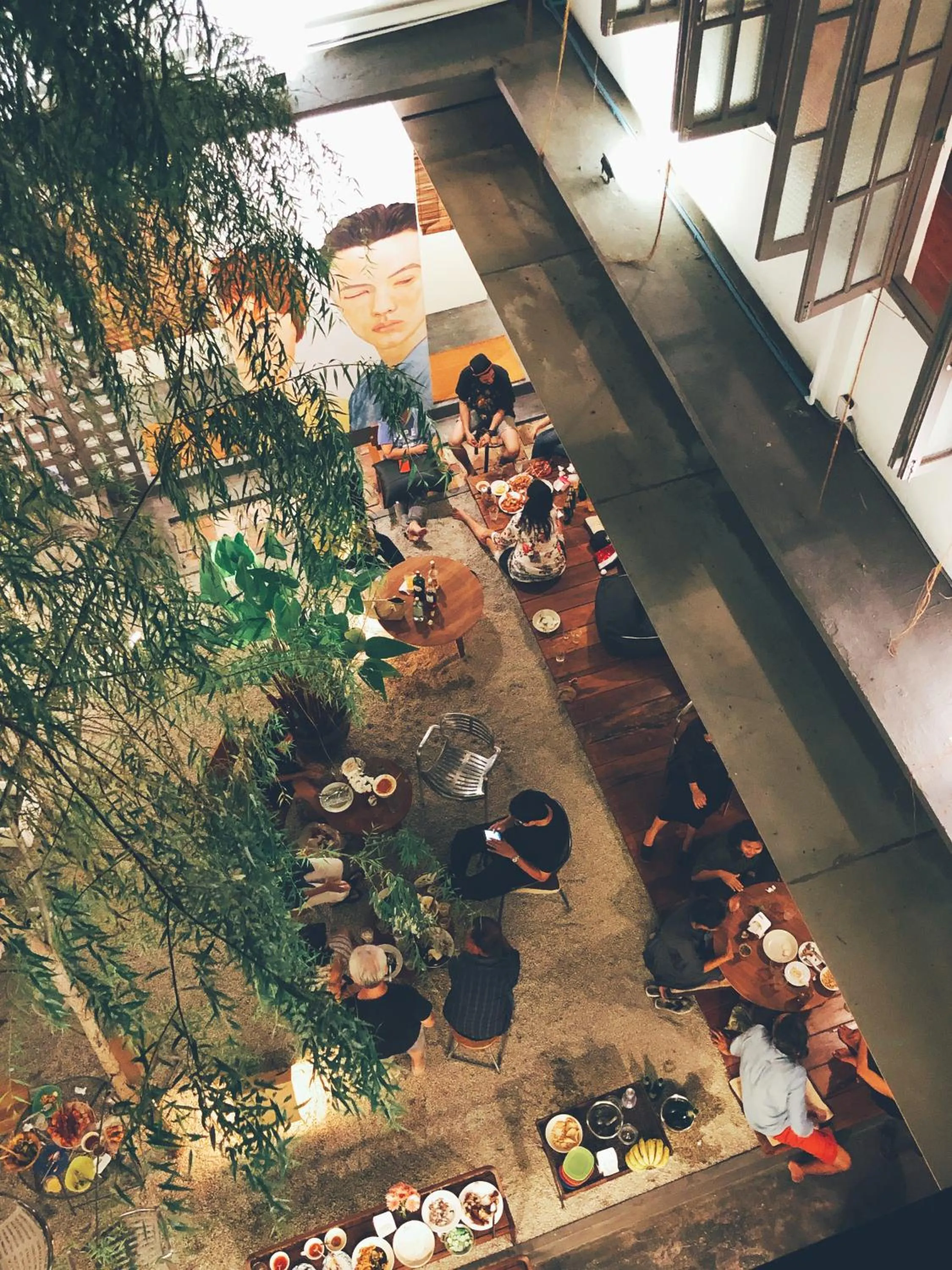 Garden view in Yu Cafe Hostel