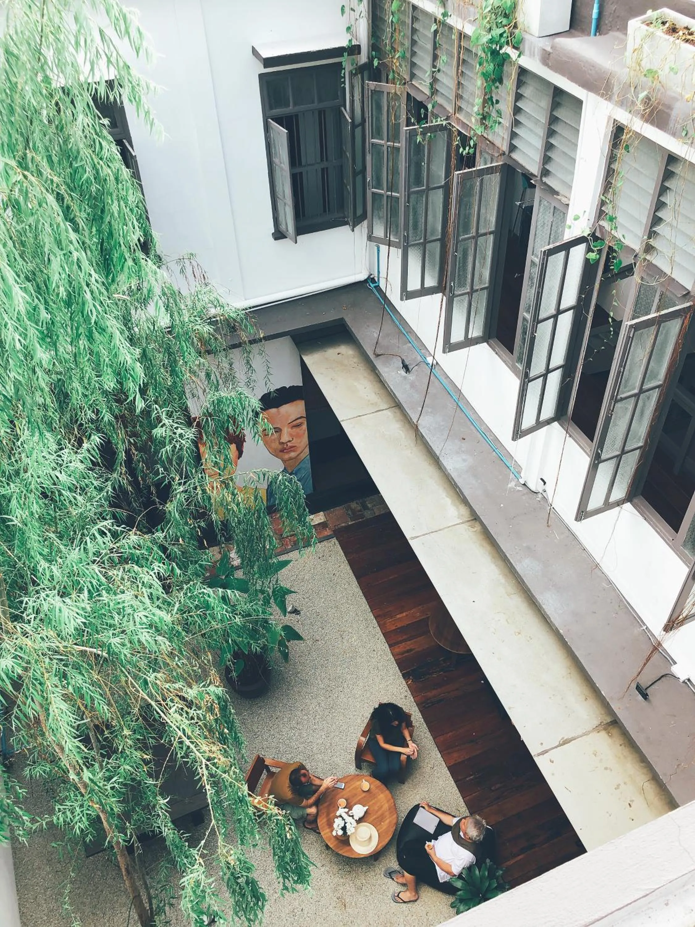 Patio in Yu Cafe Hostel