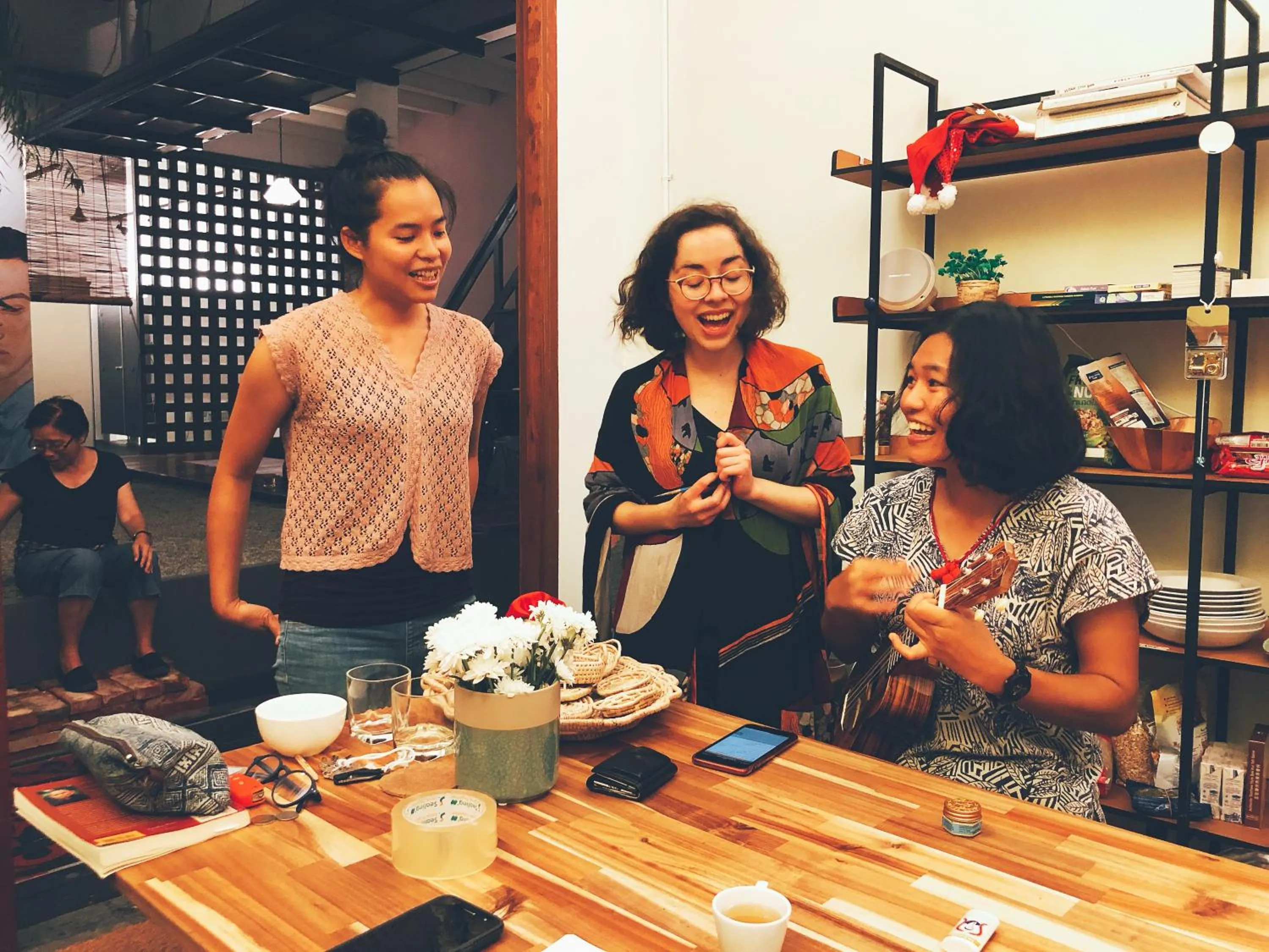 Dining area in Yu Cafe Hostel