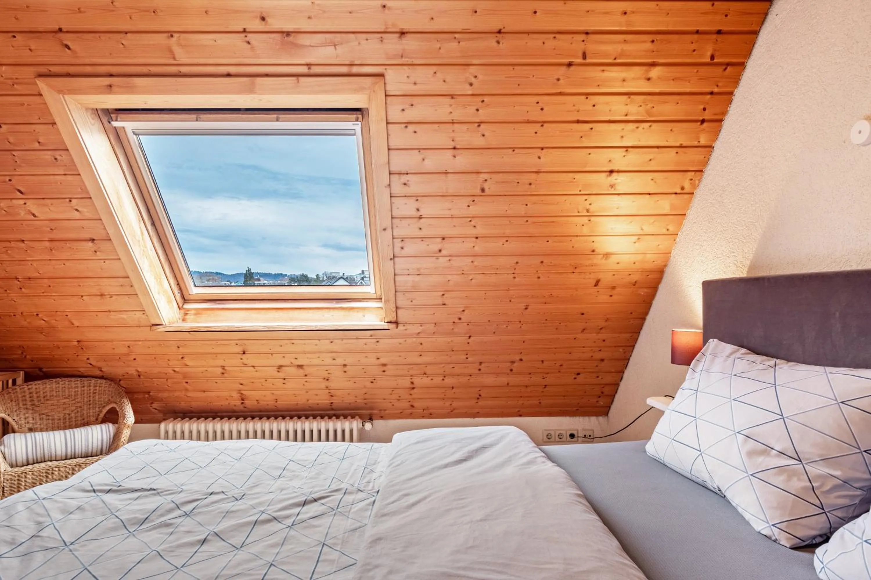Living room, Bed in Appartement Lehen