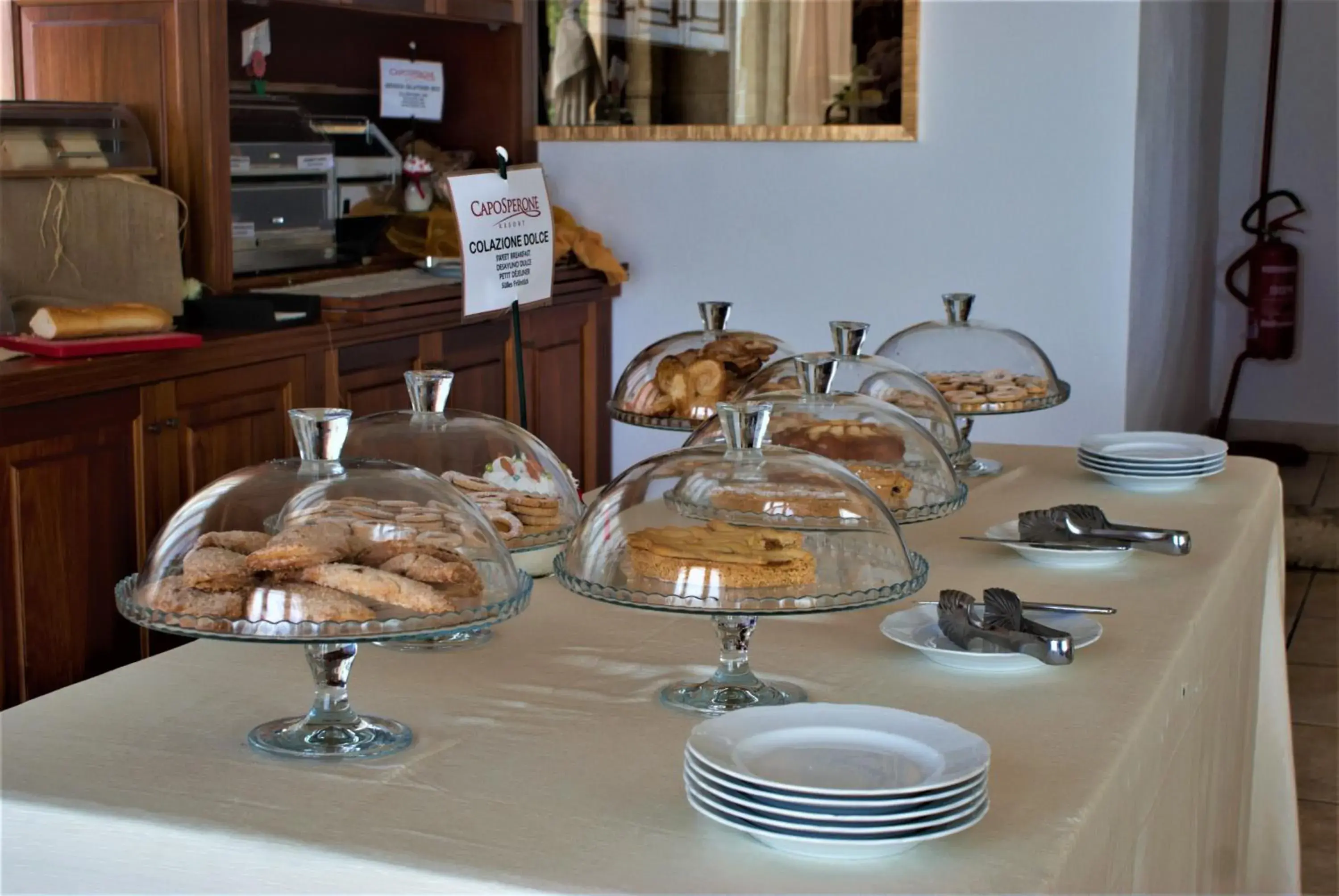 Continental breakfast in CapoSperone Resort Continental breakfast in CapoSperone Resort