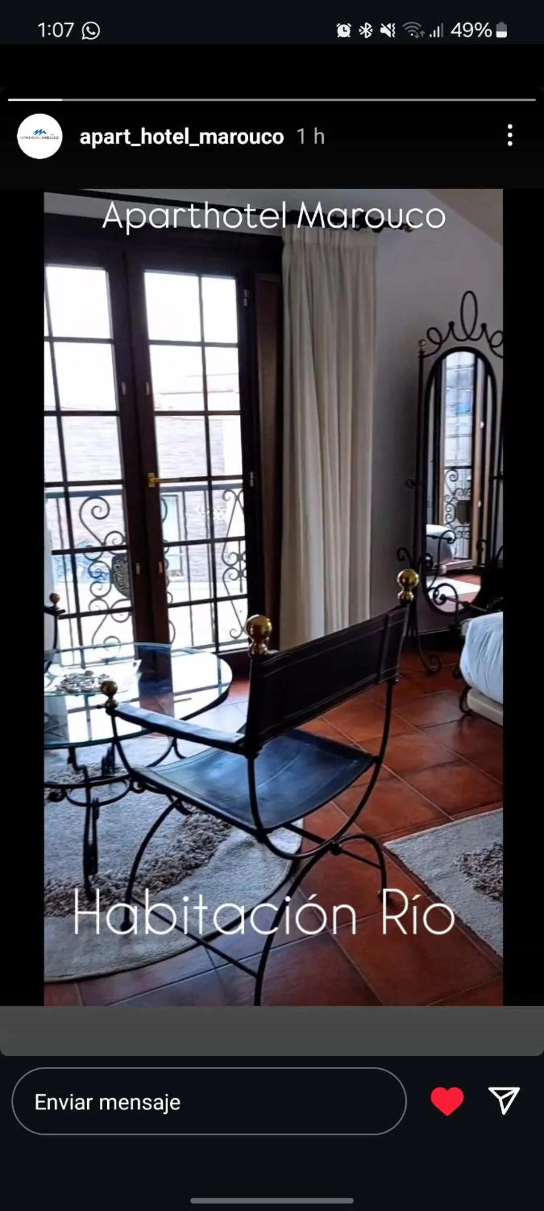 Seating area in Hotel Apartamento Marouco