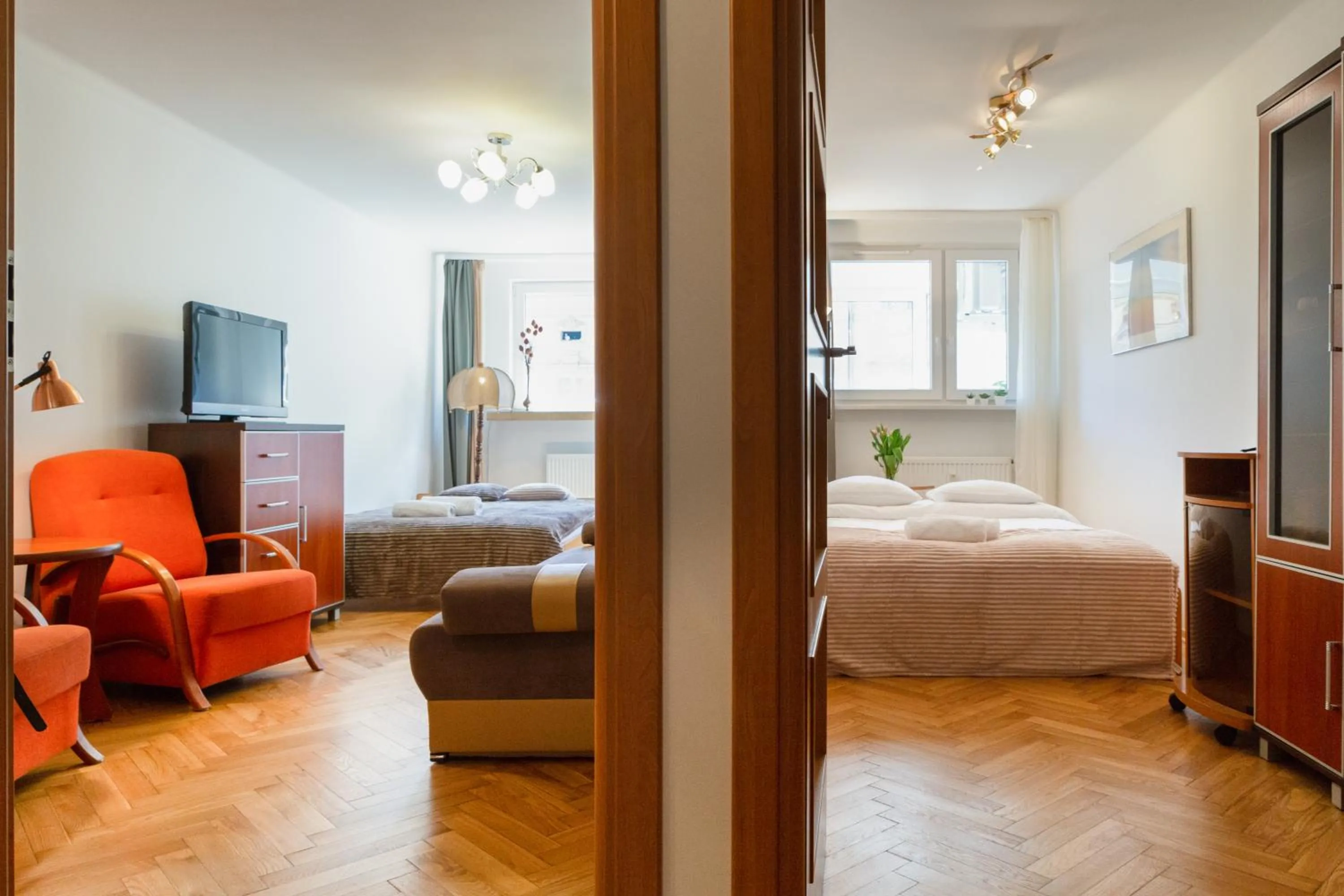 Bedroom, Bed in Traditional Apartment Starowiślna street