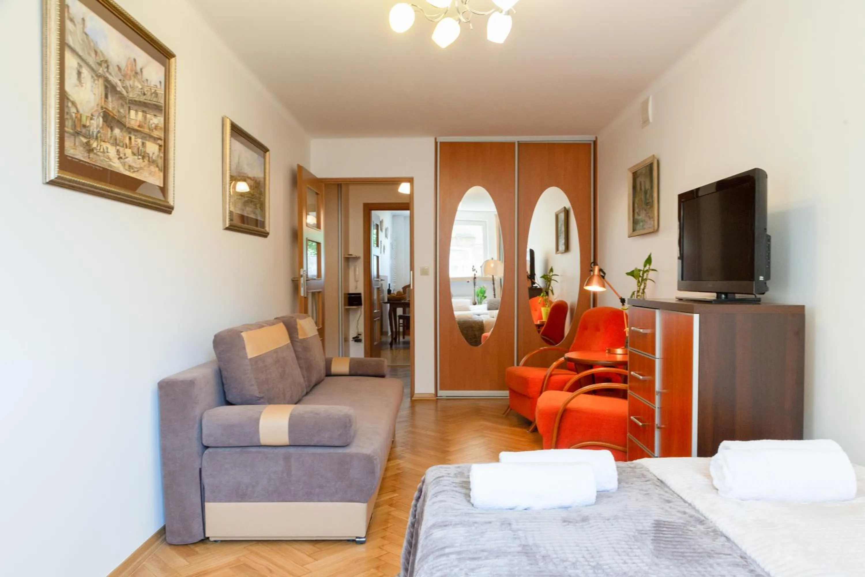 Seating area in Traditional Apartment Starowiślna street