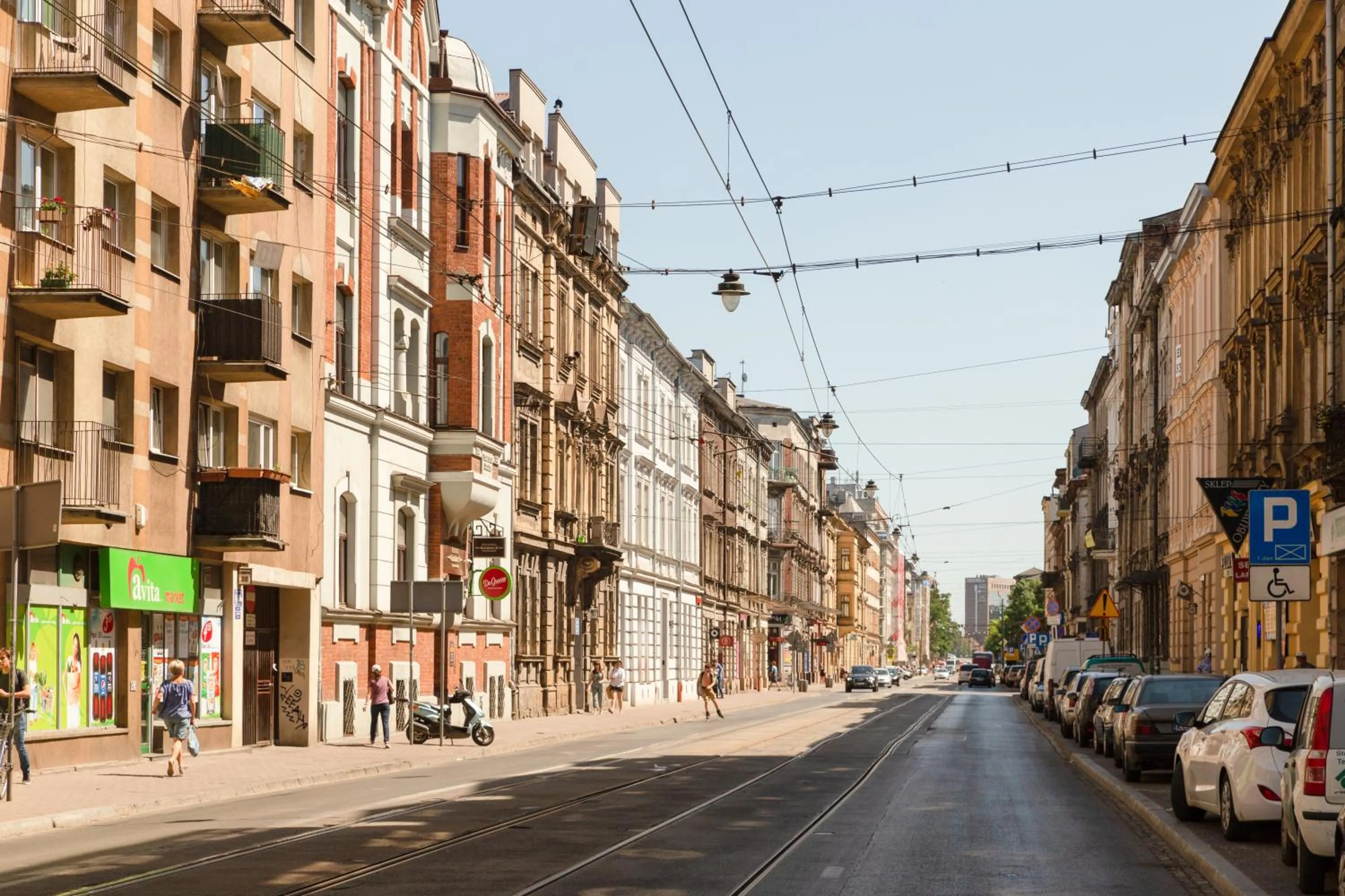 Street view in Traditional Apartment Starowiślna street
