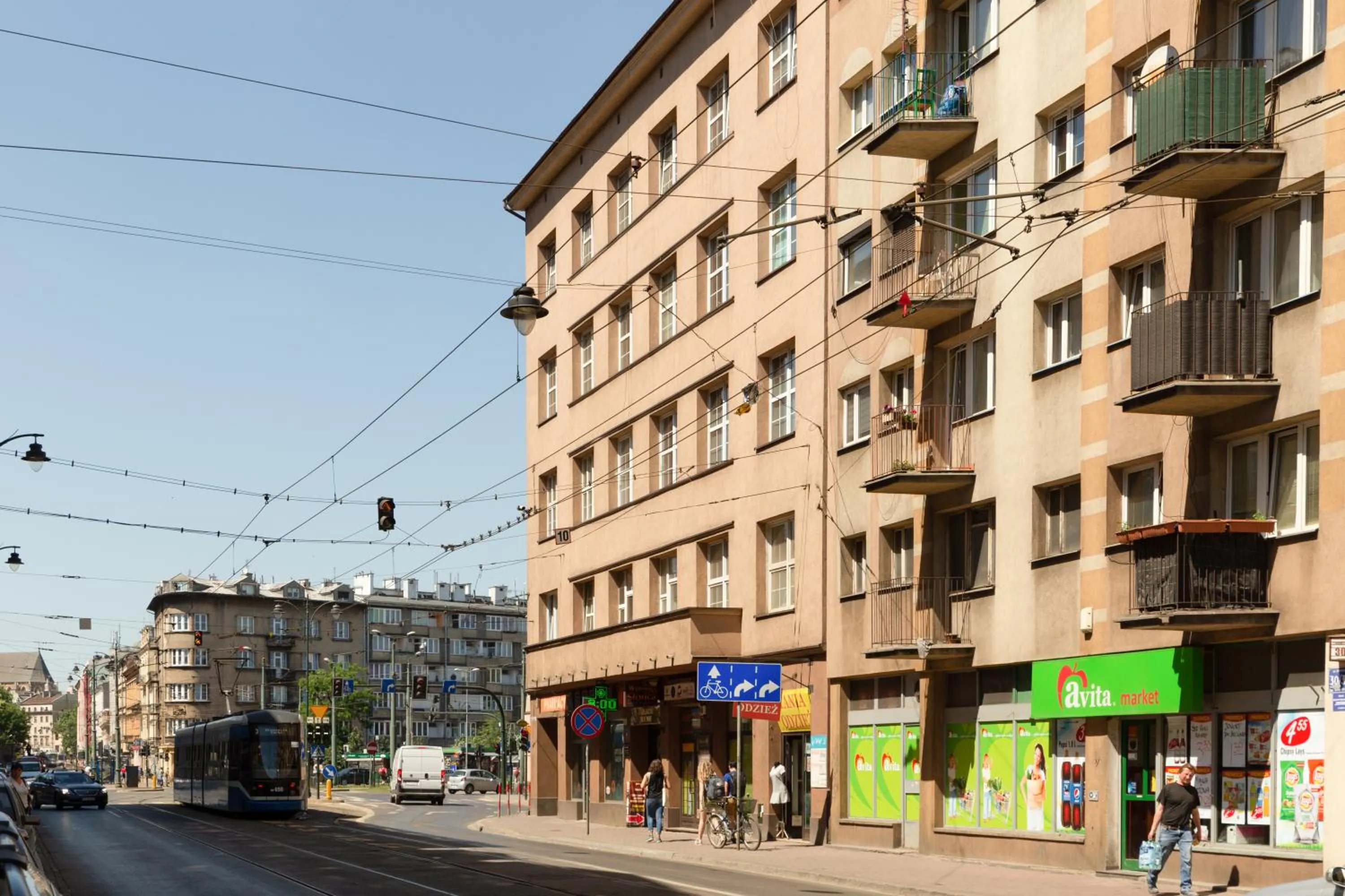 Facade/entrance in Traditional Apartment Starowiślna street