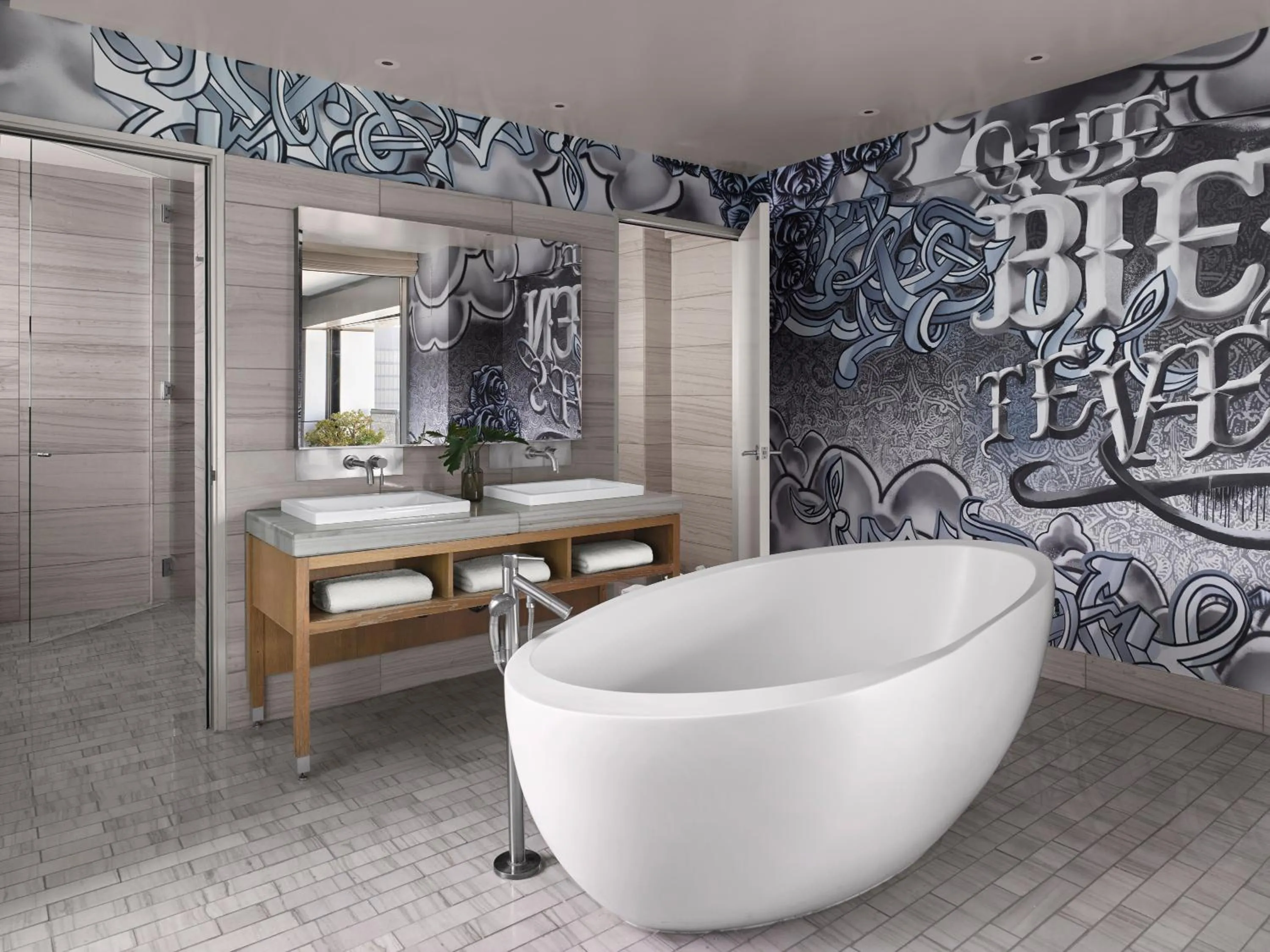 Bathroom in Alma San Diego Downtown, a Tribute Portfolio Hotel