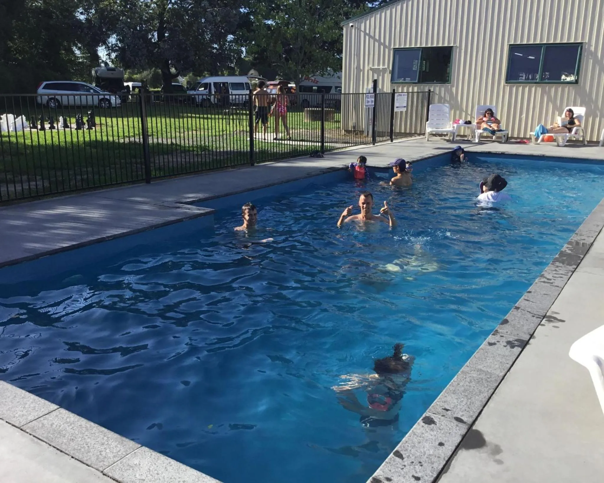 Swimming pool in Otorohanga Kiwi Holiday Park