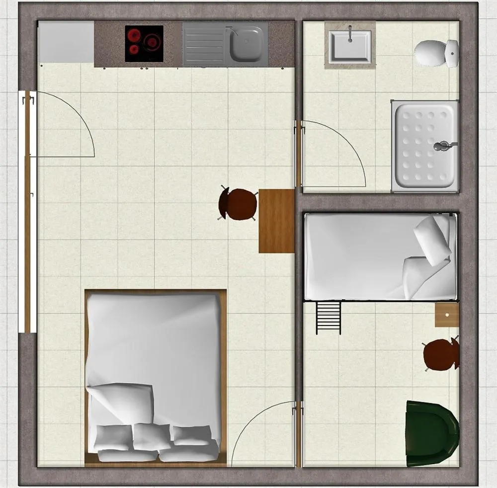 Floor plan in Otorohanga Kiwi Holiday Park
