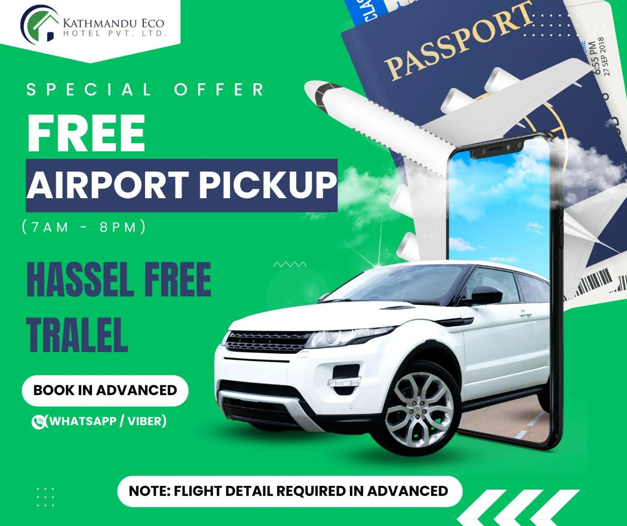 shuttle in Kathmandu Eco Hotel