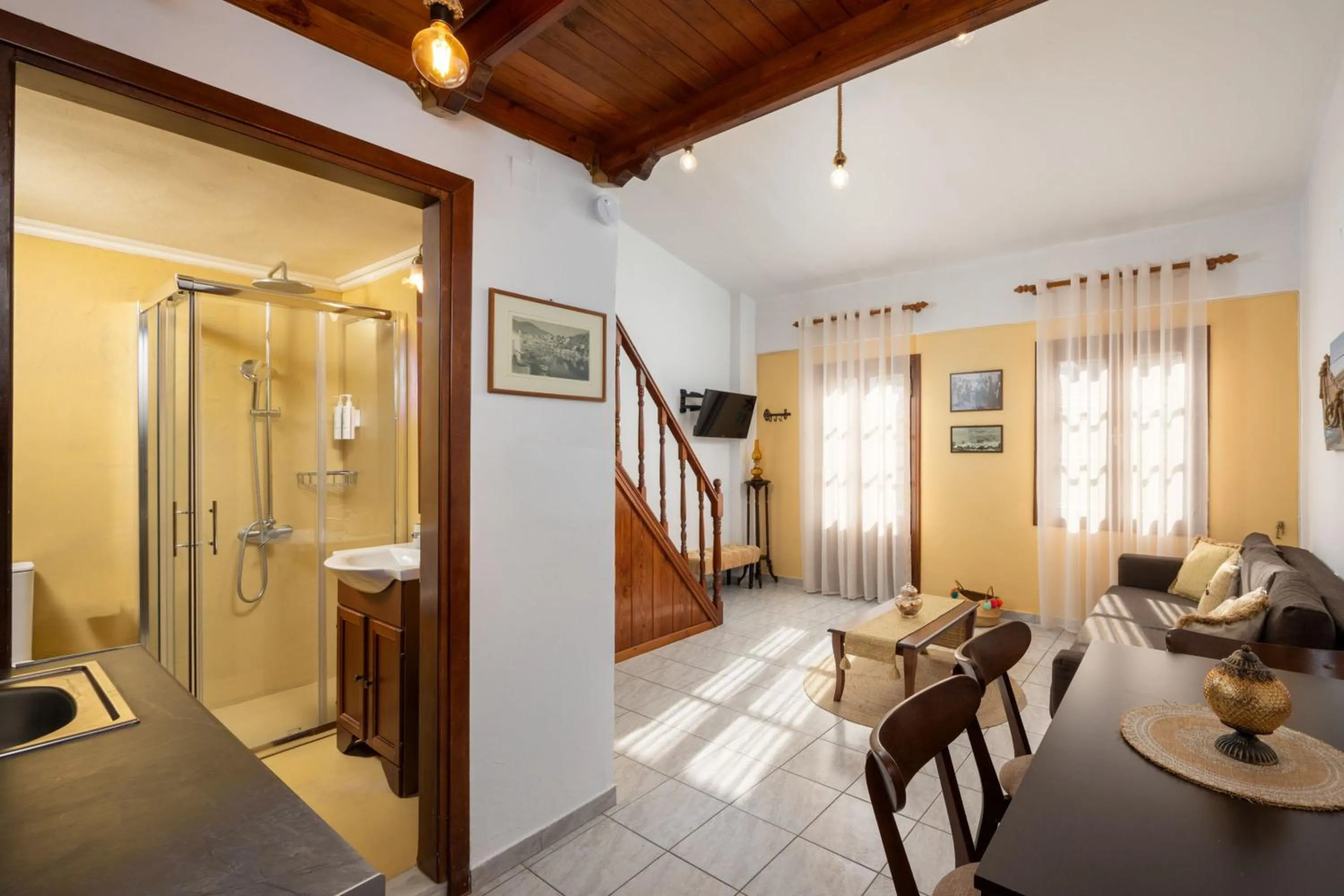 Dining area in The Old Symi