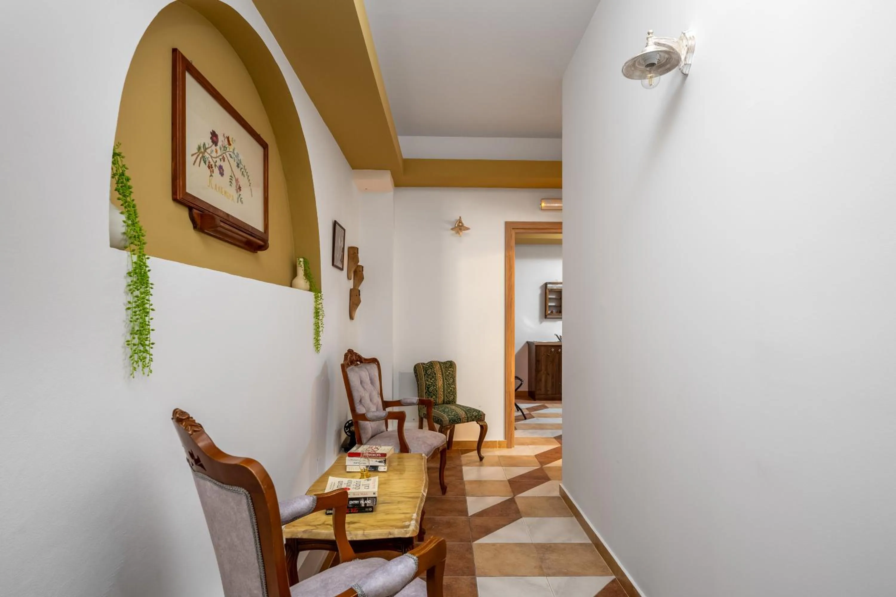 Seating area in The Old Symi