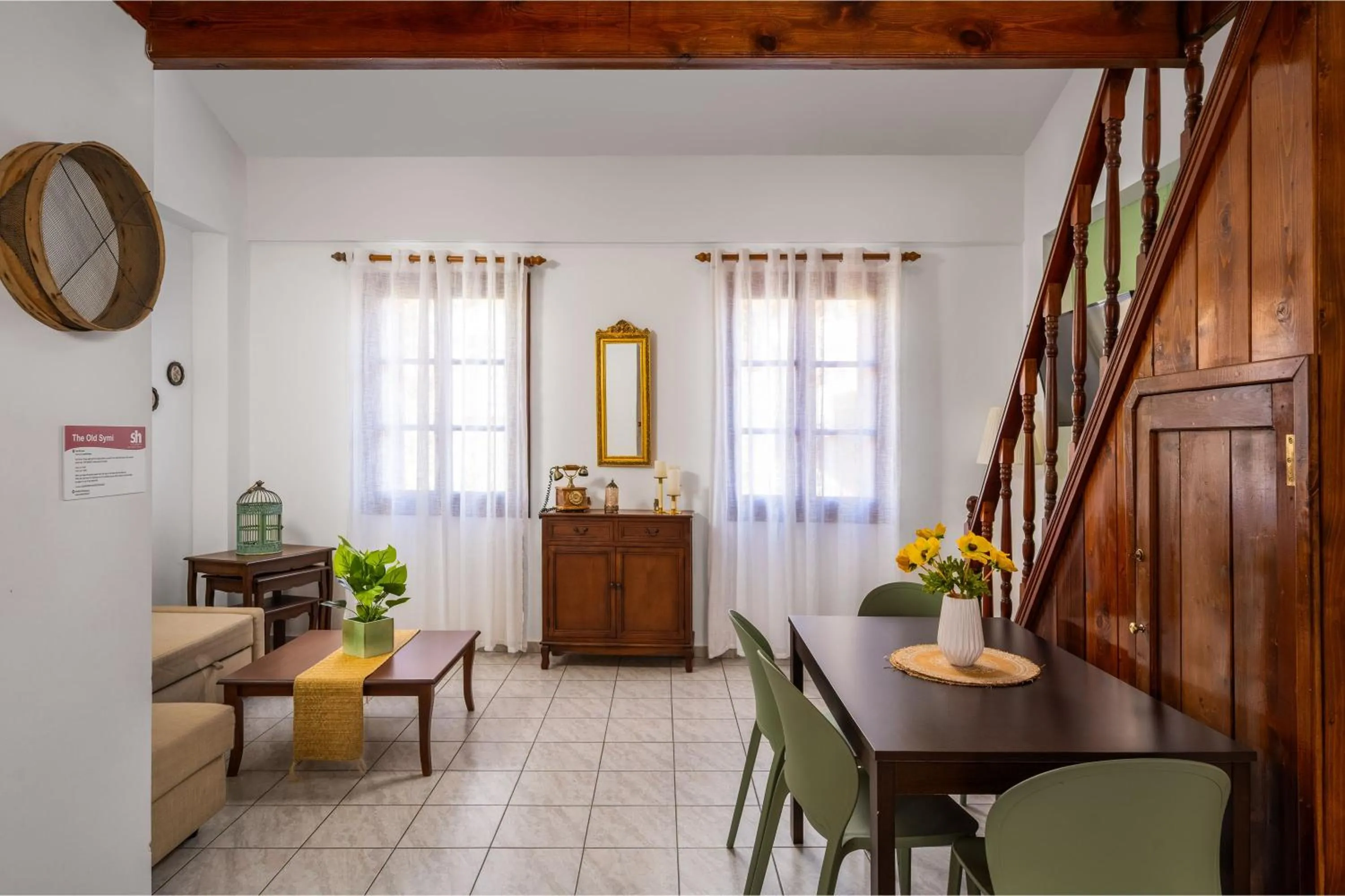 Dining area in The Old Symi