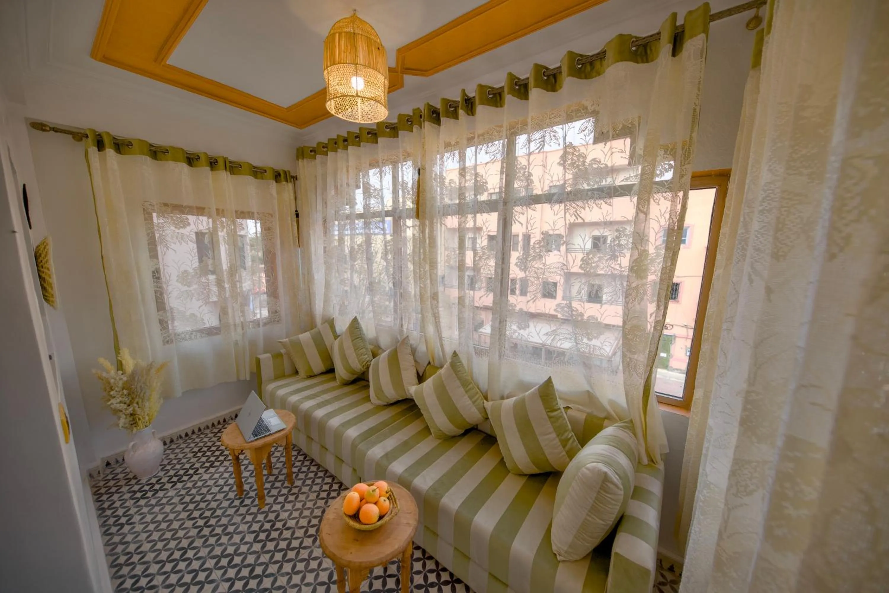 Seating area in Hotel Riad Amlal