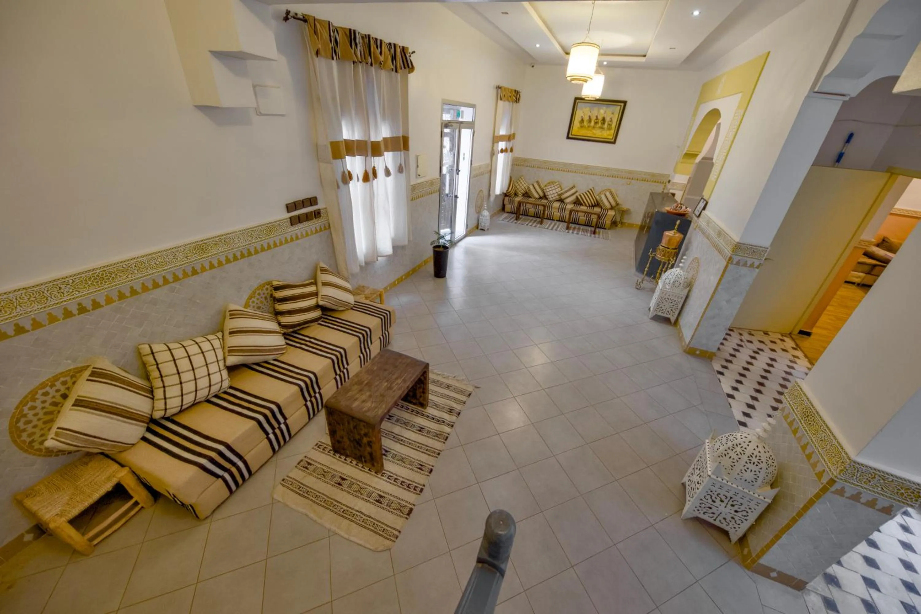 Seating area in Hotel Riad Amlal
