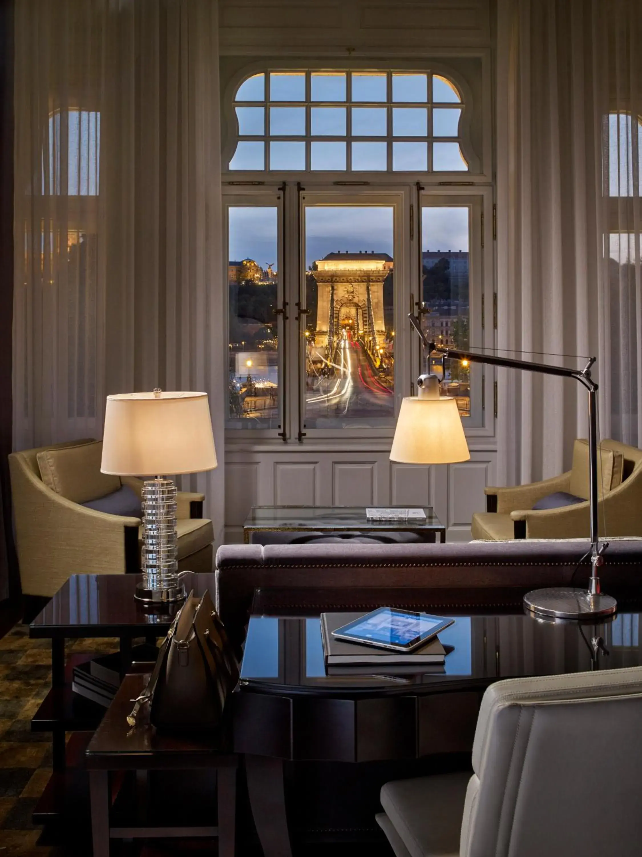 River view in Four Seasons Hotel Gresham Palace Budapest River view in Four Seasons Hotel Gresham Palace Budapest