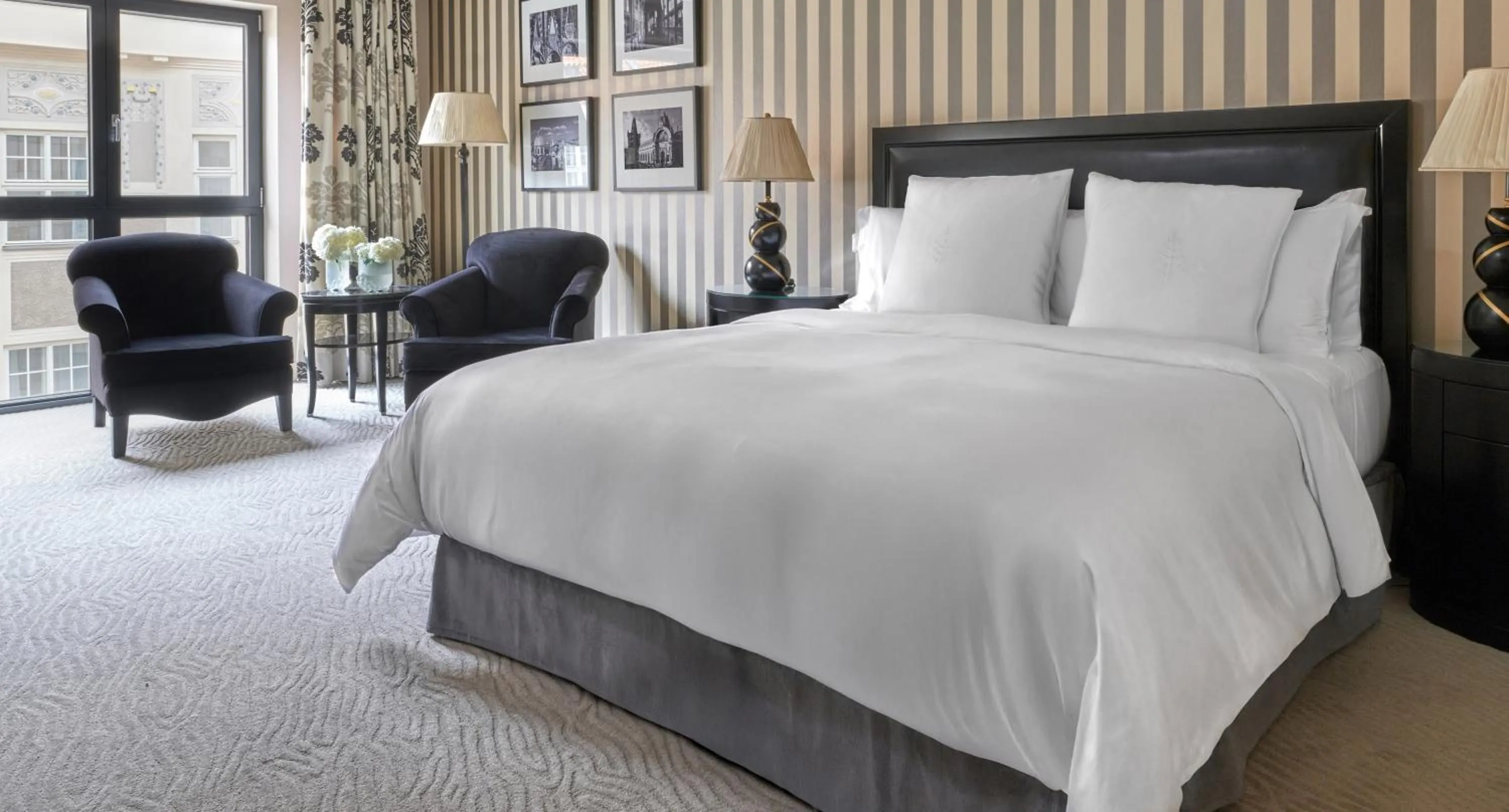 Bed in Four Seasons Hotel Prague