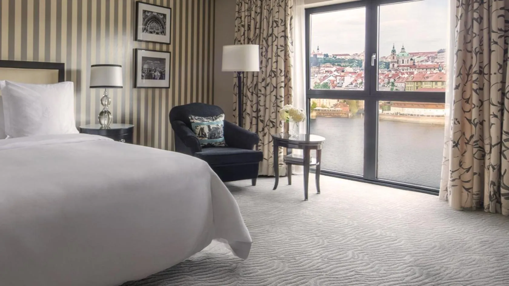 Bed in Four Seasons Hotel Prague