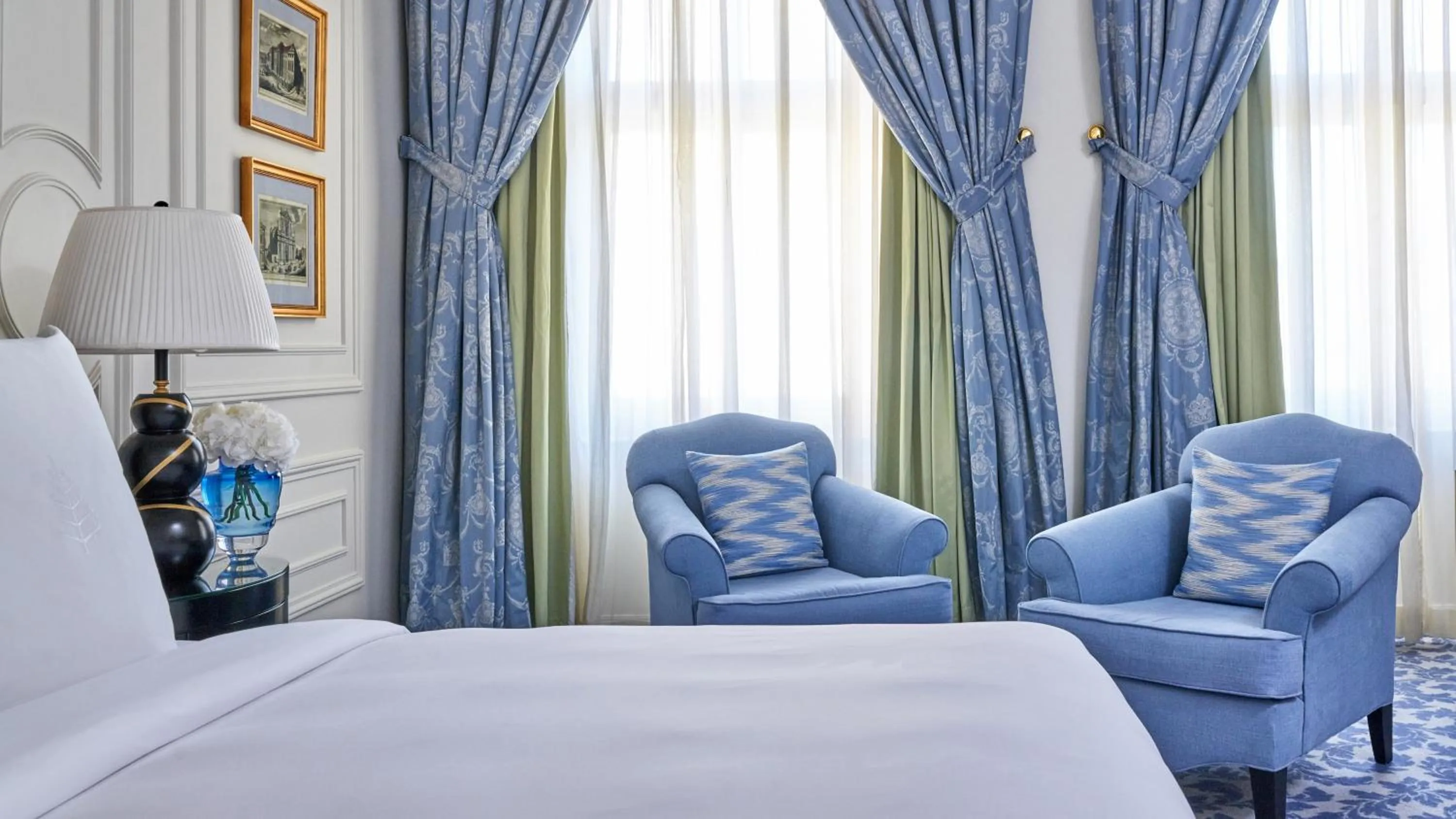 Bed in Four Seasons Hotel Prague